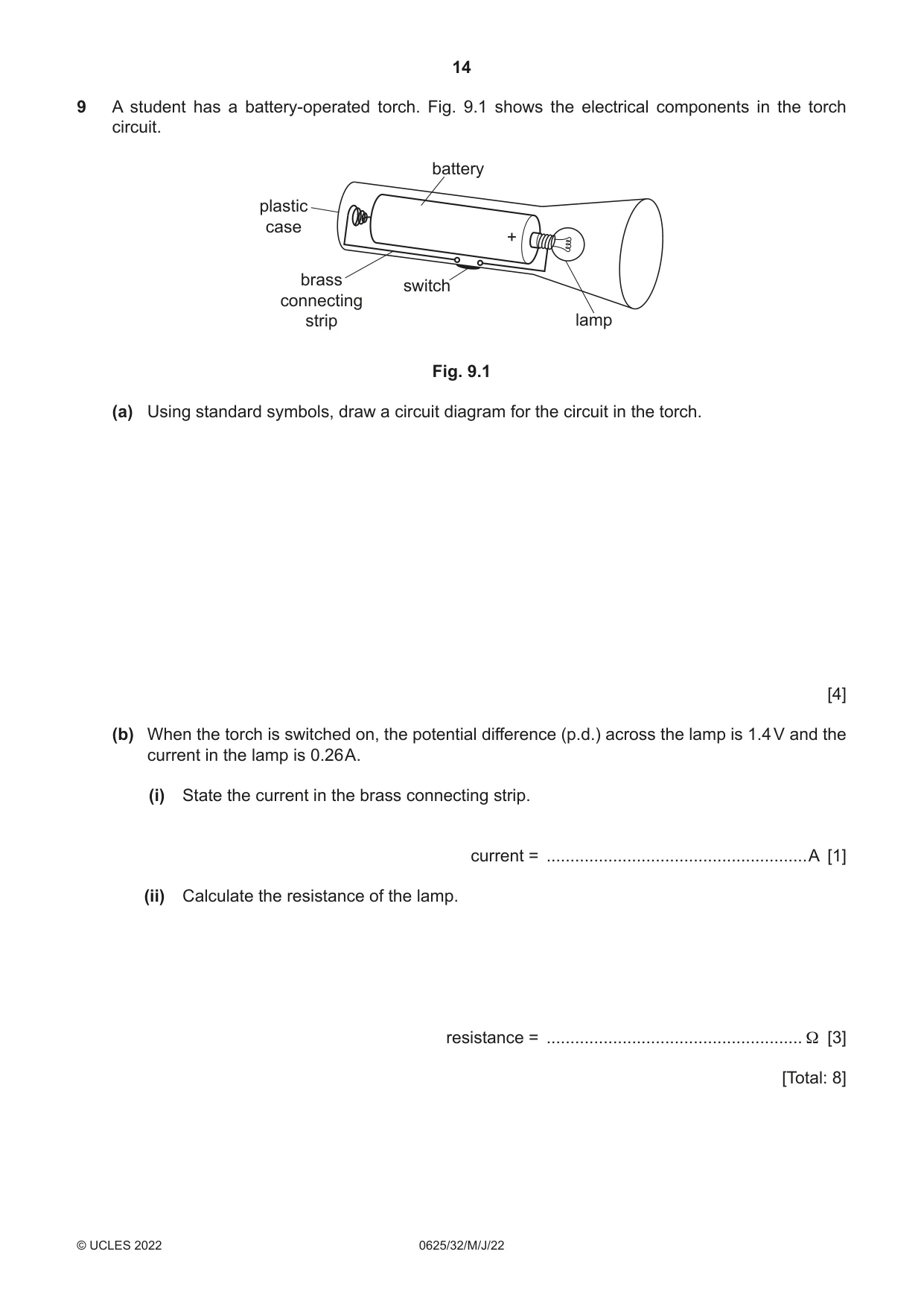 Cambridge IGCSE Physics 0625 2022 May/June Paper 3 · Variant 2 question paper, page 14 of 16