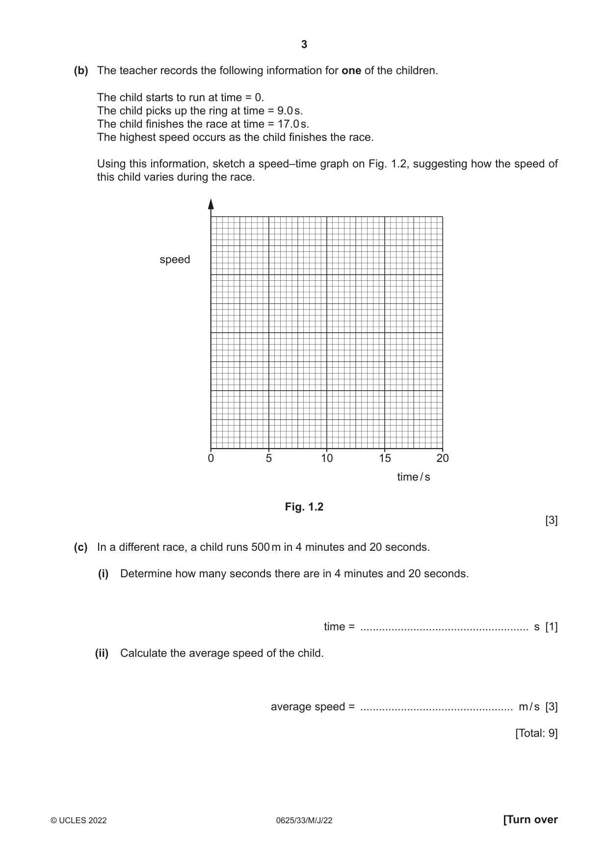 Cambridge IGCSE Physics 0625 2022 May/June Paper 3 · Variant 3 question paper, page 3 of 16