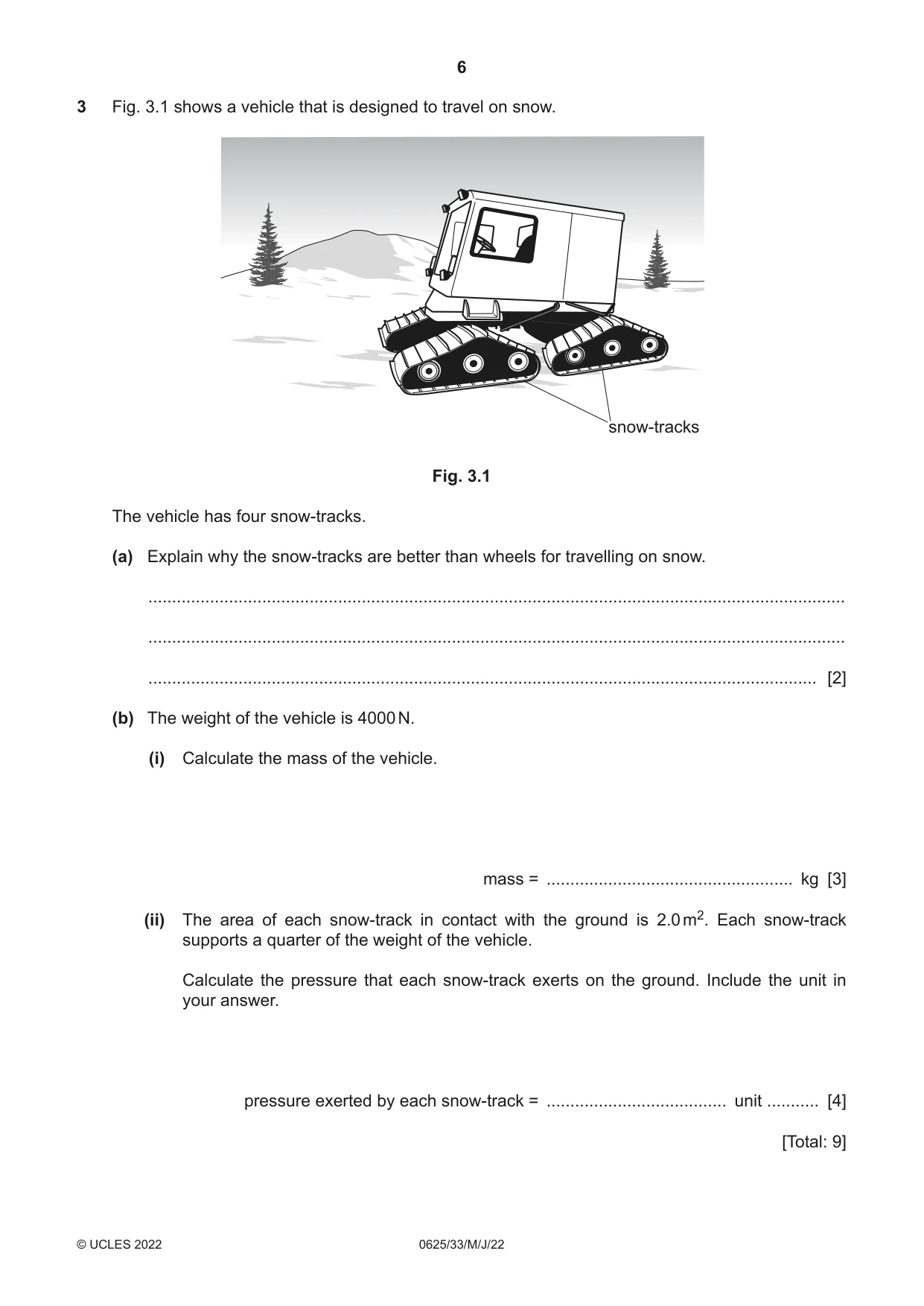 Cambridge IGCSE Physics 0625 2022 May/June Paper 3 · Variant 3 question paper, page 6 of 16