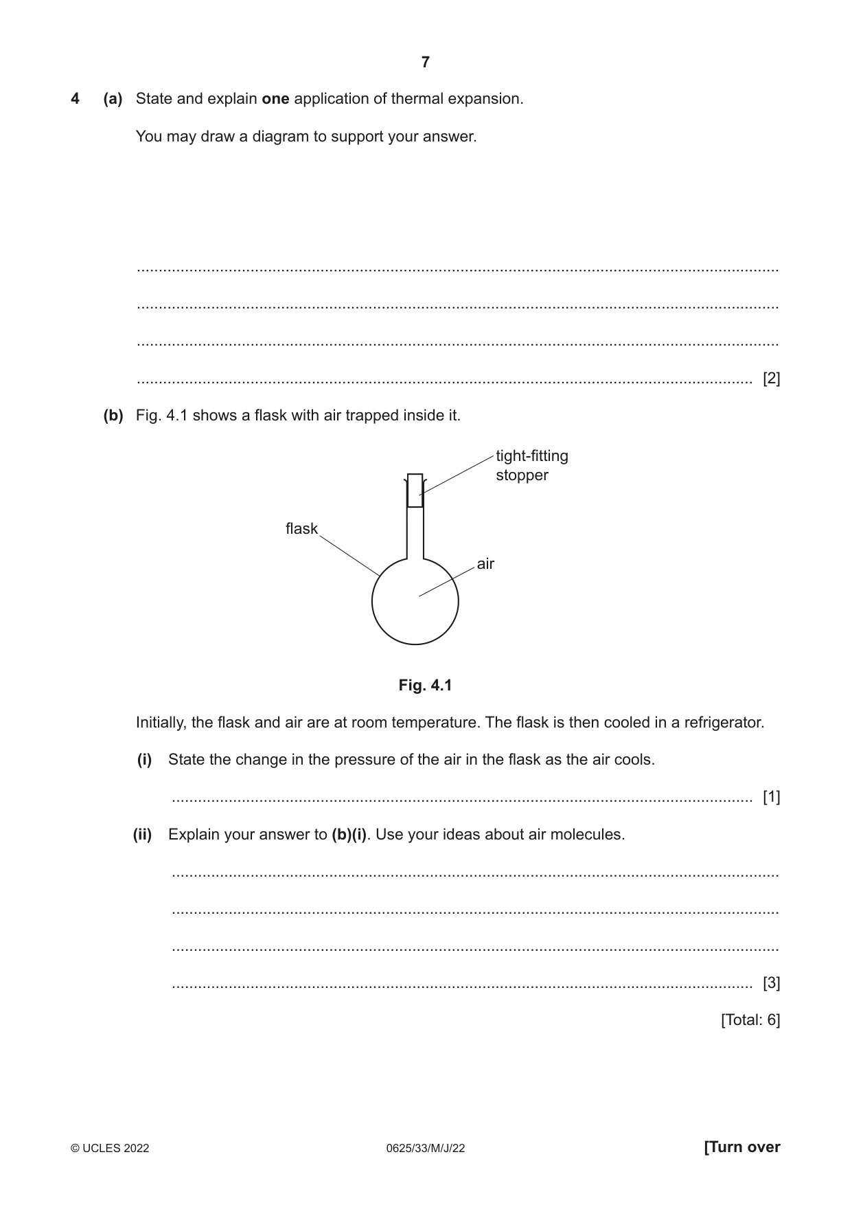 Cambridge IGCSE Physics 0625 2022 May/June Paper 3 · Variant 3 question paper, page 7 of 16