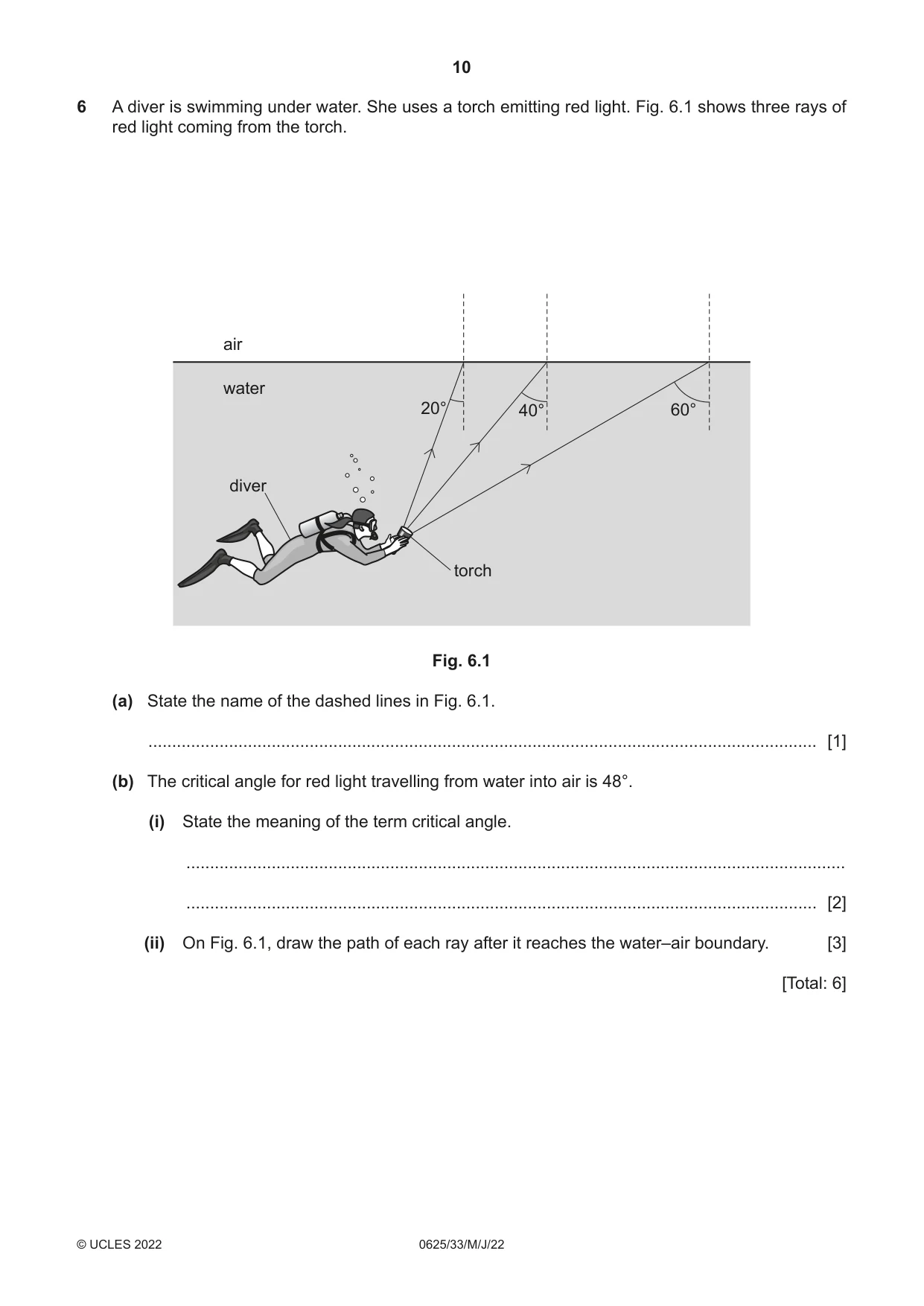 Cambridge IGCSE Physics 0625 2022 May/June Paper 3 · Variant 3 question paper, page 10 of 16