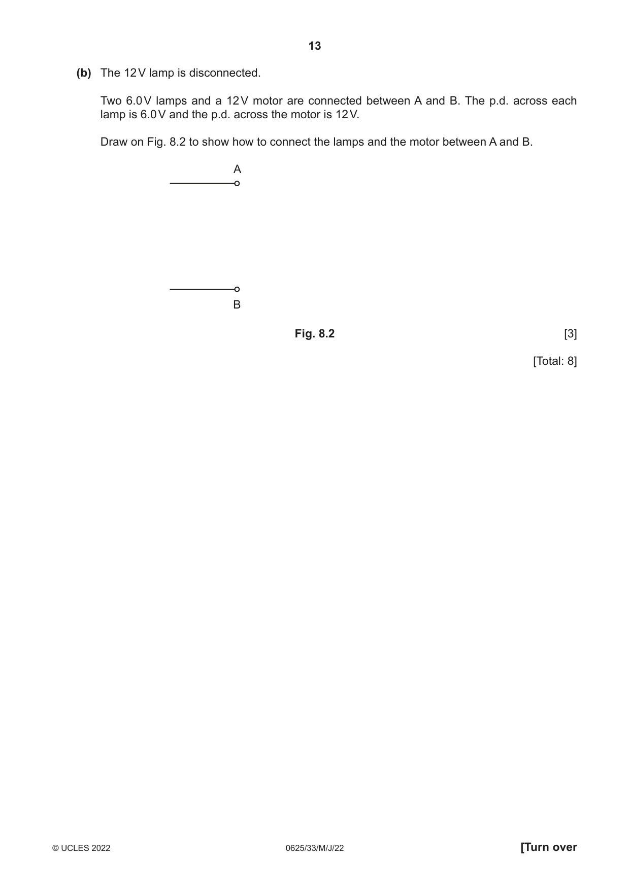 Cambridge IGCSE Physics 0625 2022 May/June Paper 3 · Variant 3 question paper, page 13 of 16