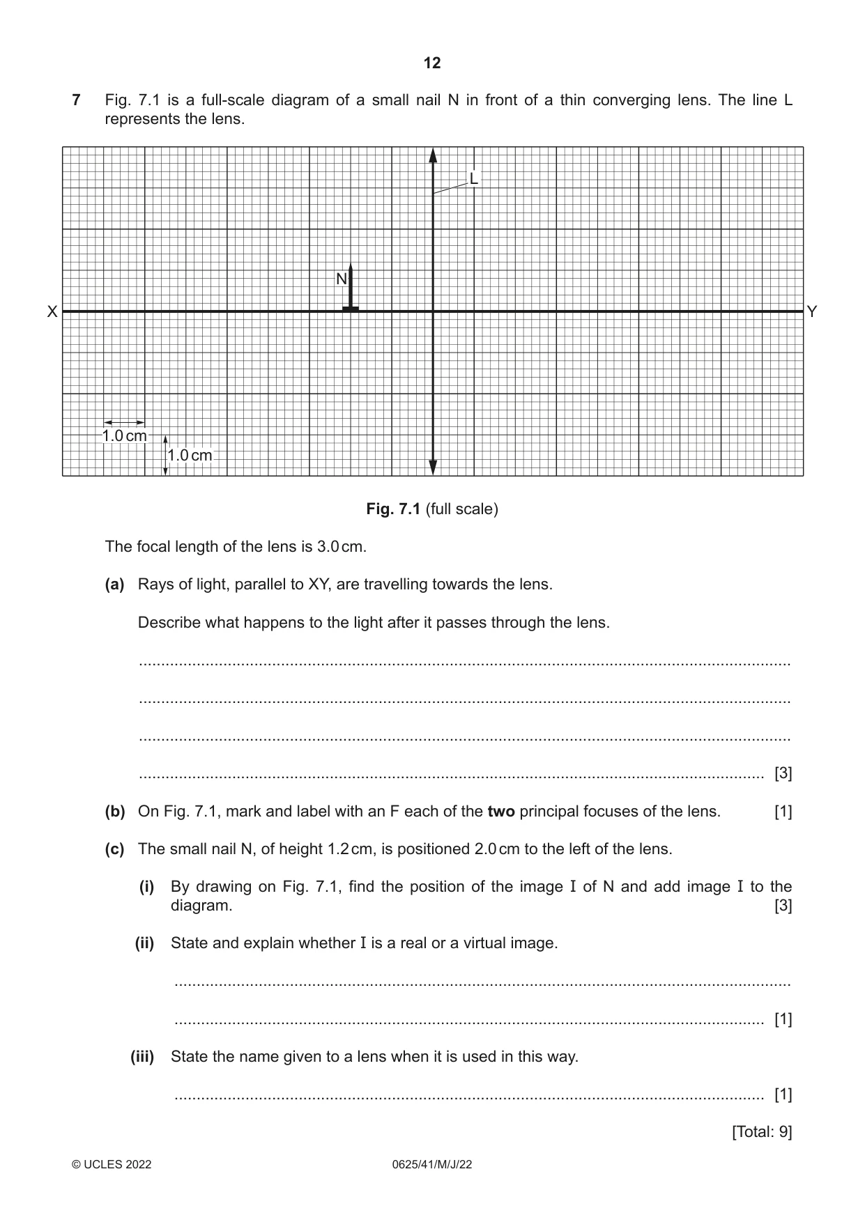 Cambridge IGCSE Physics 0625 2022 May/June Paper 4 · Variant 1 question paper, page 12 of 16