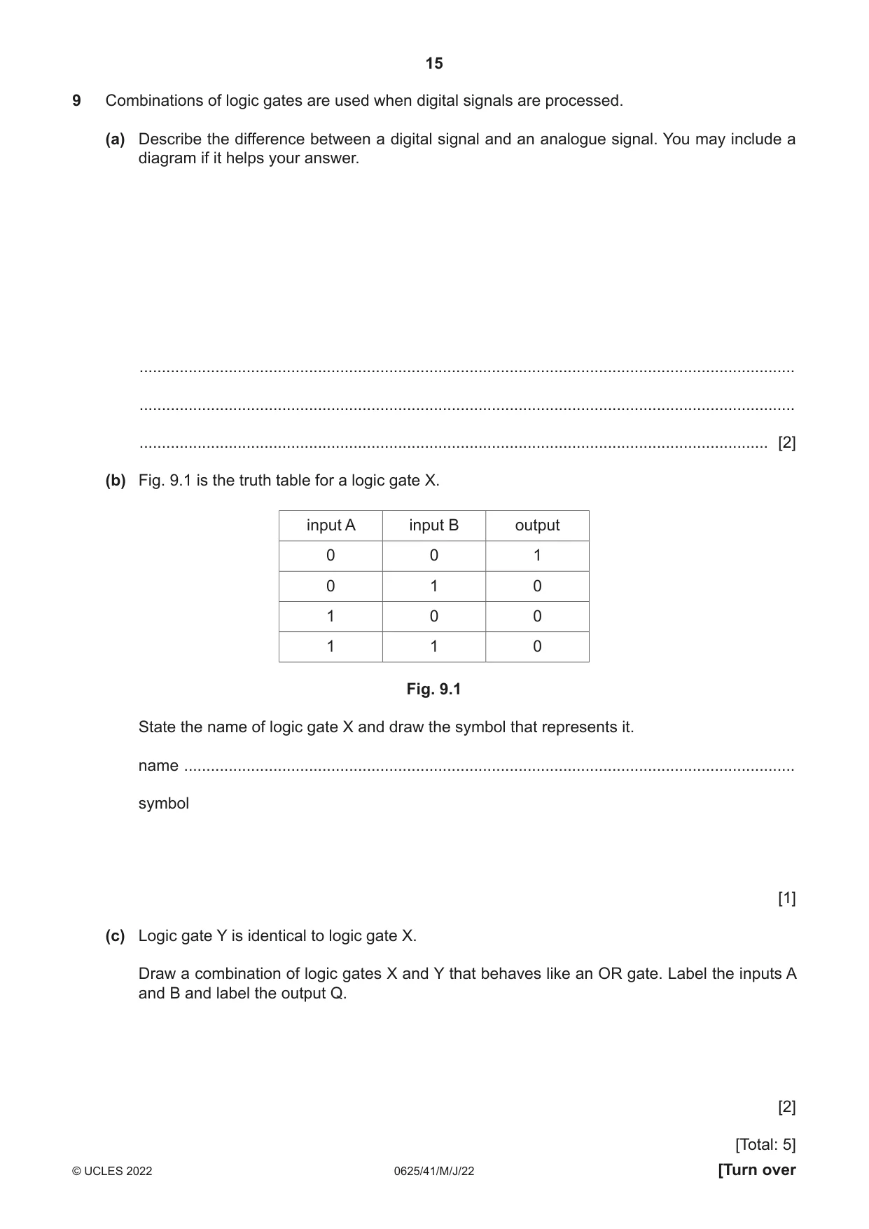 Cambridge IGCSE Physics 0625 2022 May/June Paper 4 · Variant 1 question paper, page 15 of 16