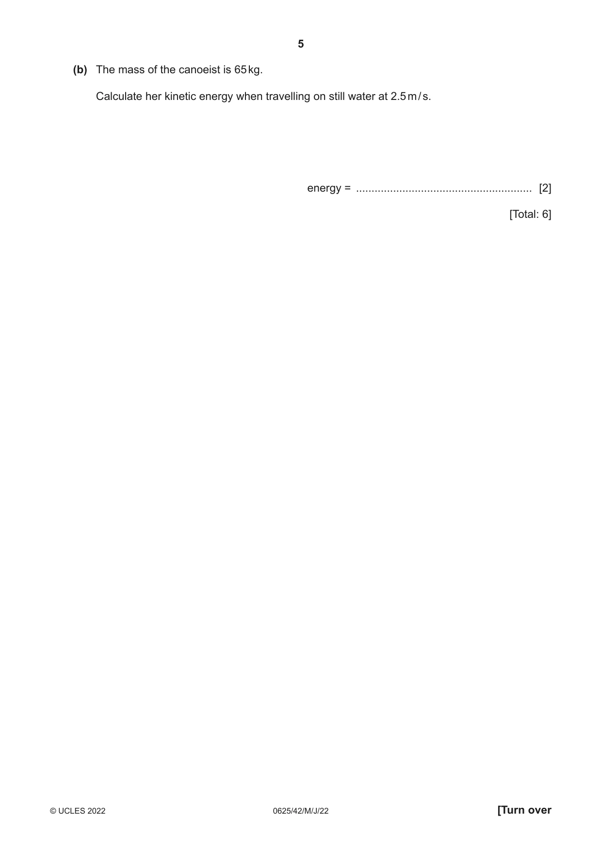 Cambridge IGCSE Physics 0625 2022 May/June Paper 4 · Variant 2 question paper, page 5 of 16