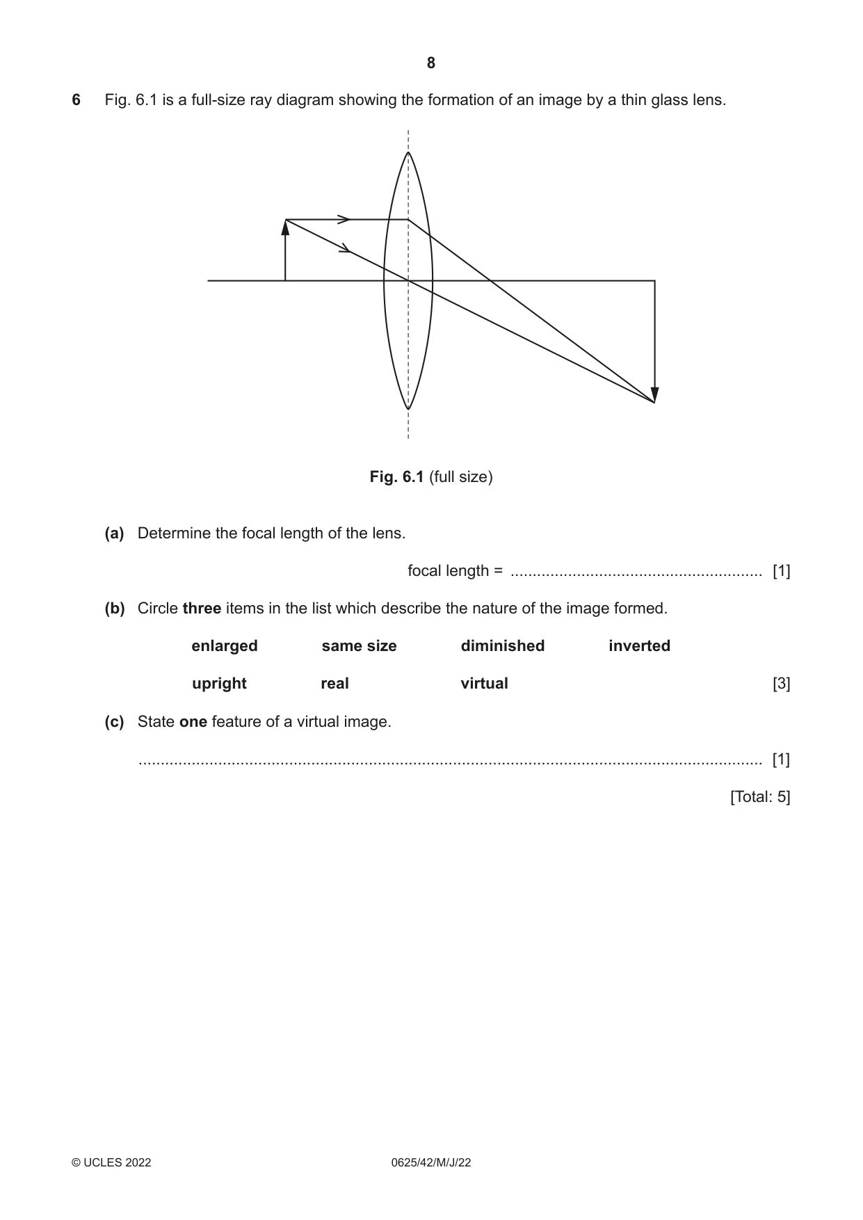 Cambridge IGCSE Physics 0625 2022 May/June Paper 4 · Variant 2 question paper, page 8 of 16