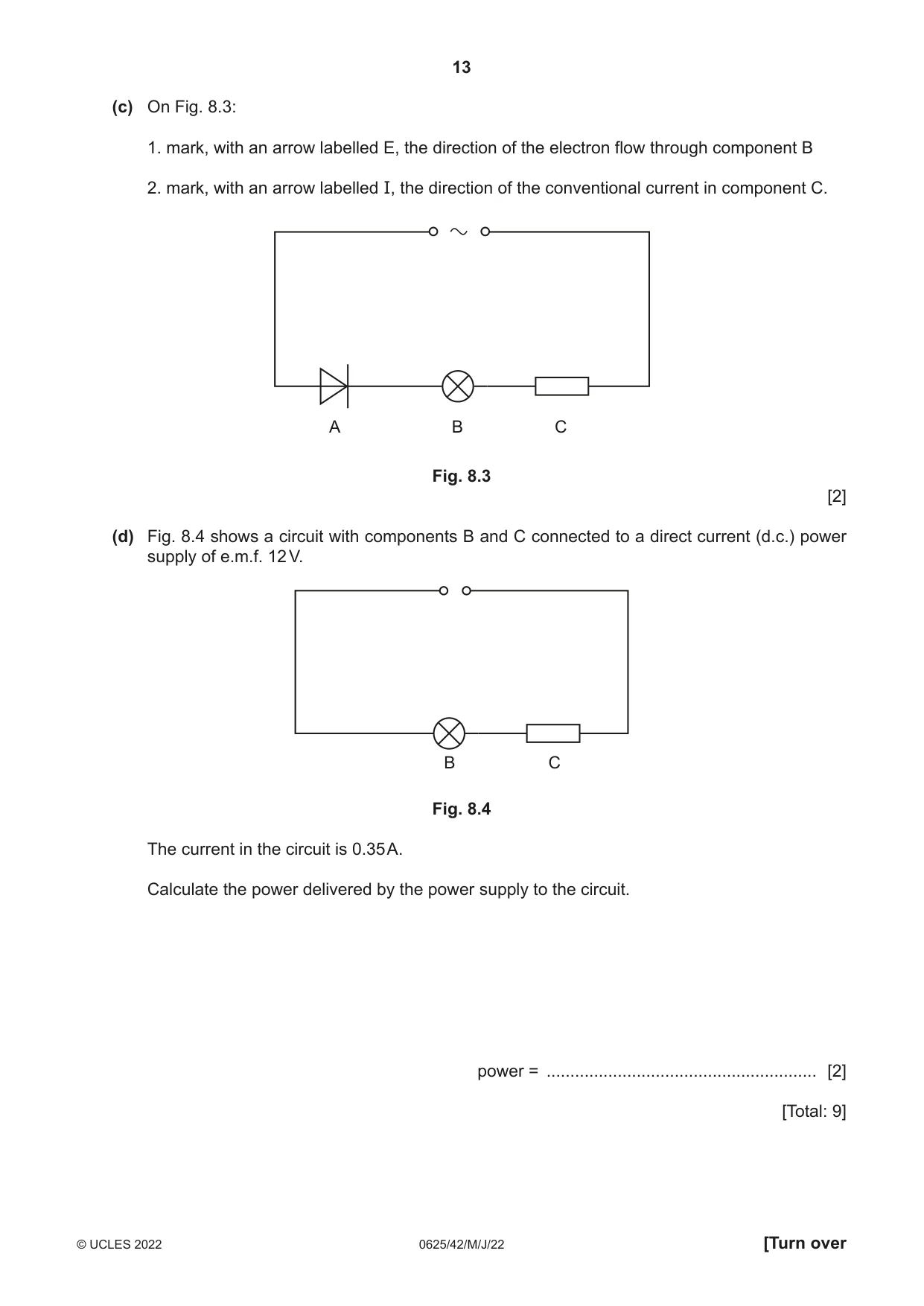 Cambridge IGCSE Physics 0625 2022 May/June Paper 4 · Variant 2 question paper, page 13 of 16