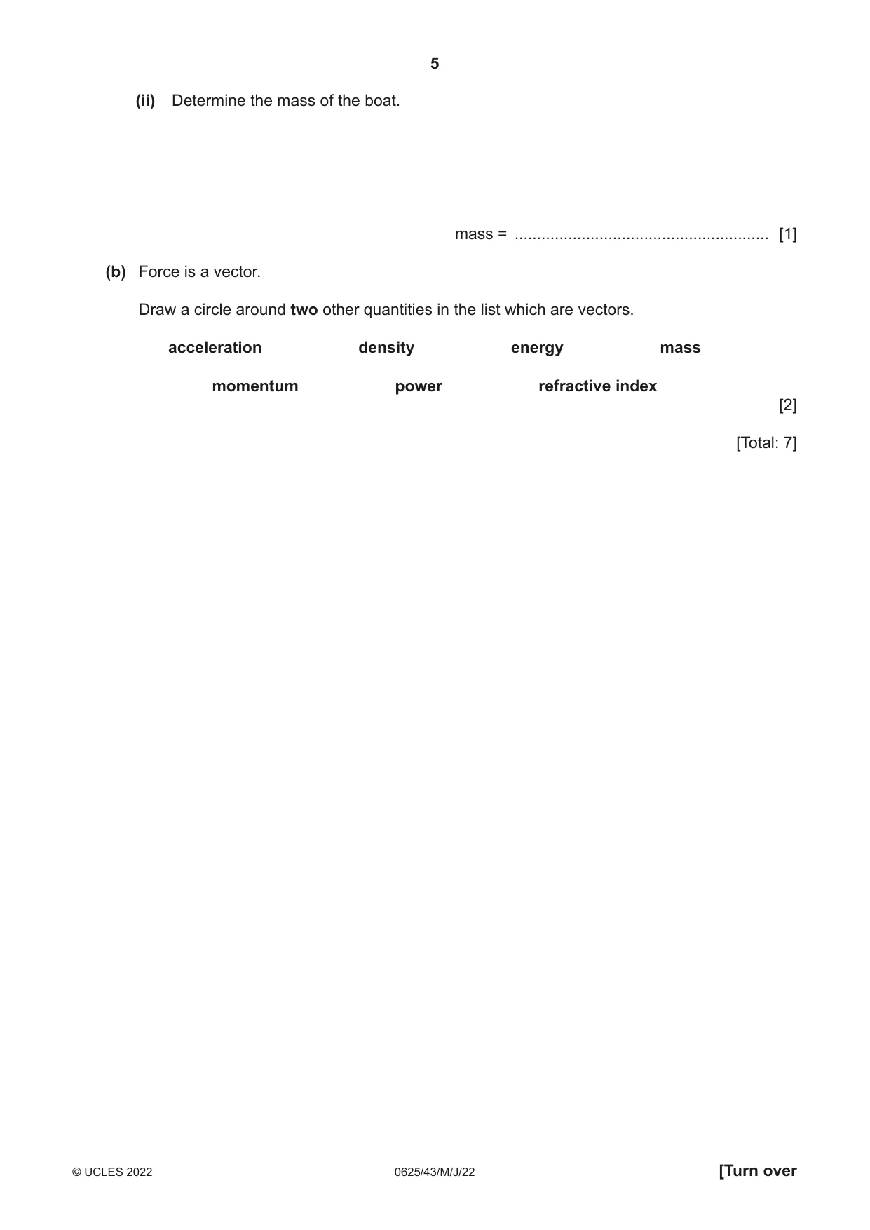 Cambridge IGCSE Physics 0625 2022 May/June Paper 4 · Variant 3 question paper, page 5 of 16