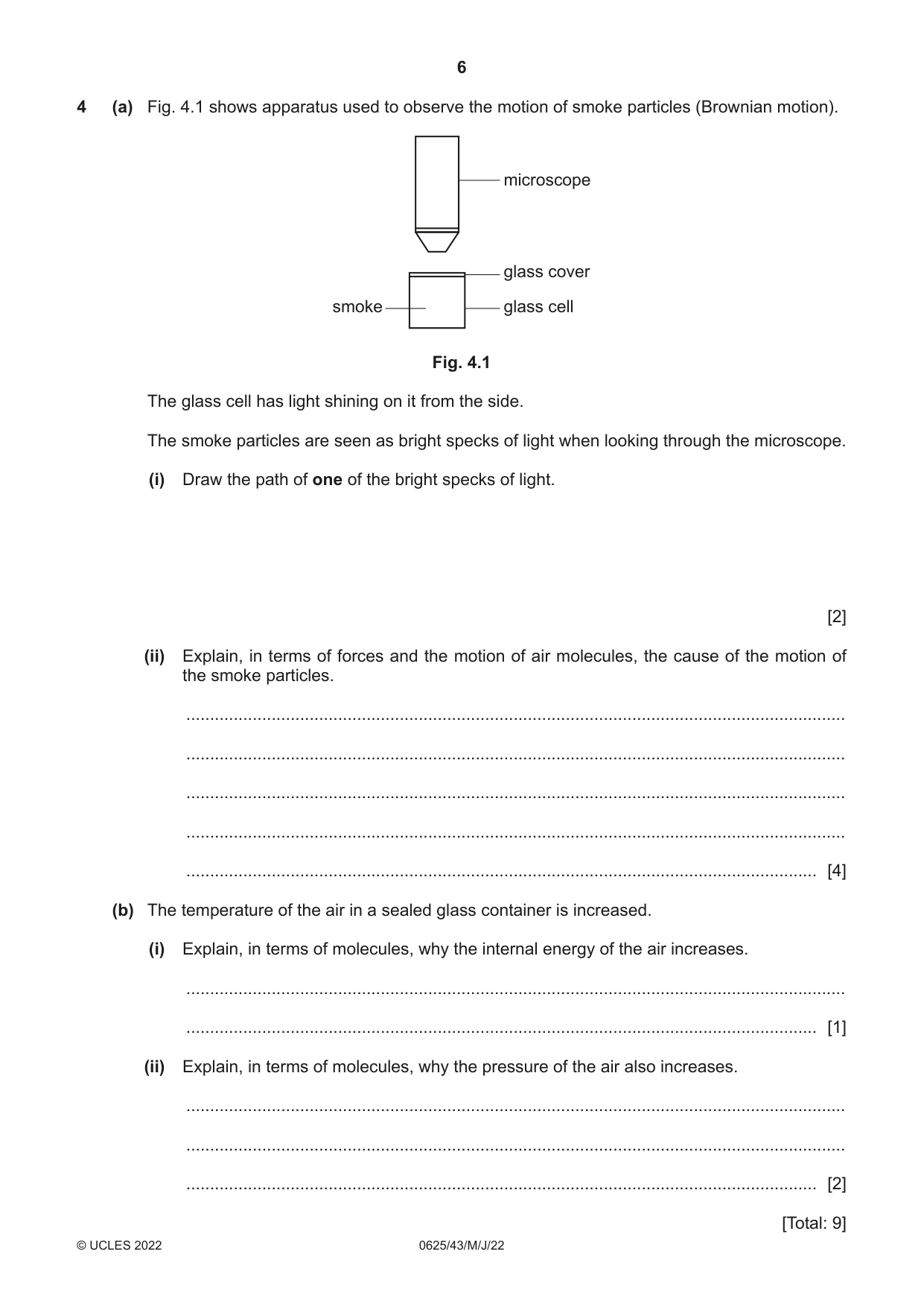Cambridge IGCSE Physics 0625 2022 May/June Paper 4 · Variant 3 question paper, page 6 of 16