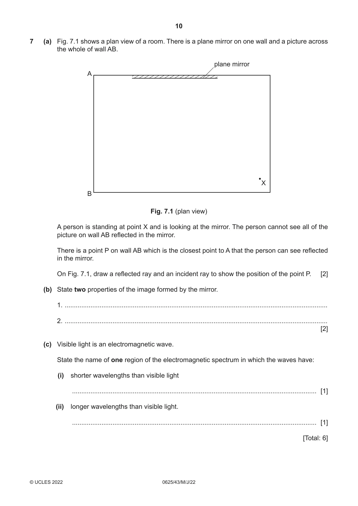 Cambridge IGCSE Physics 0625 2022 May/June Paper 4 · Variant 3 question paper, page 10 of 16