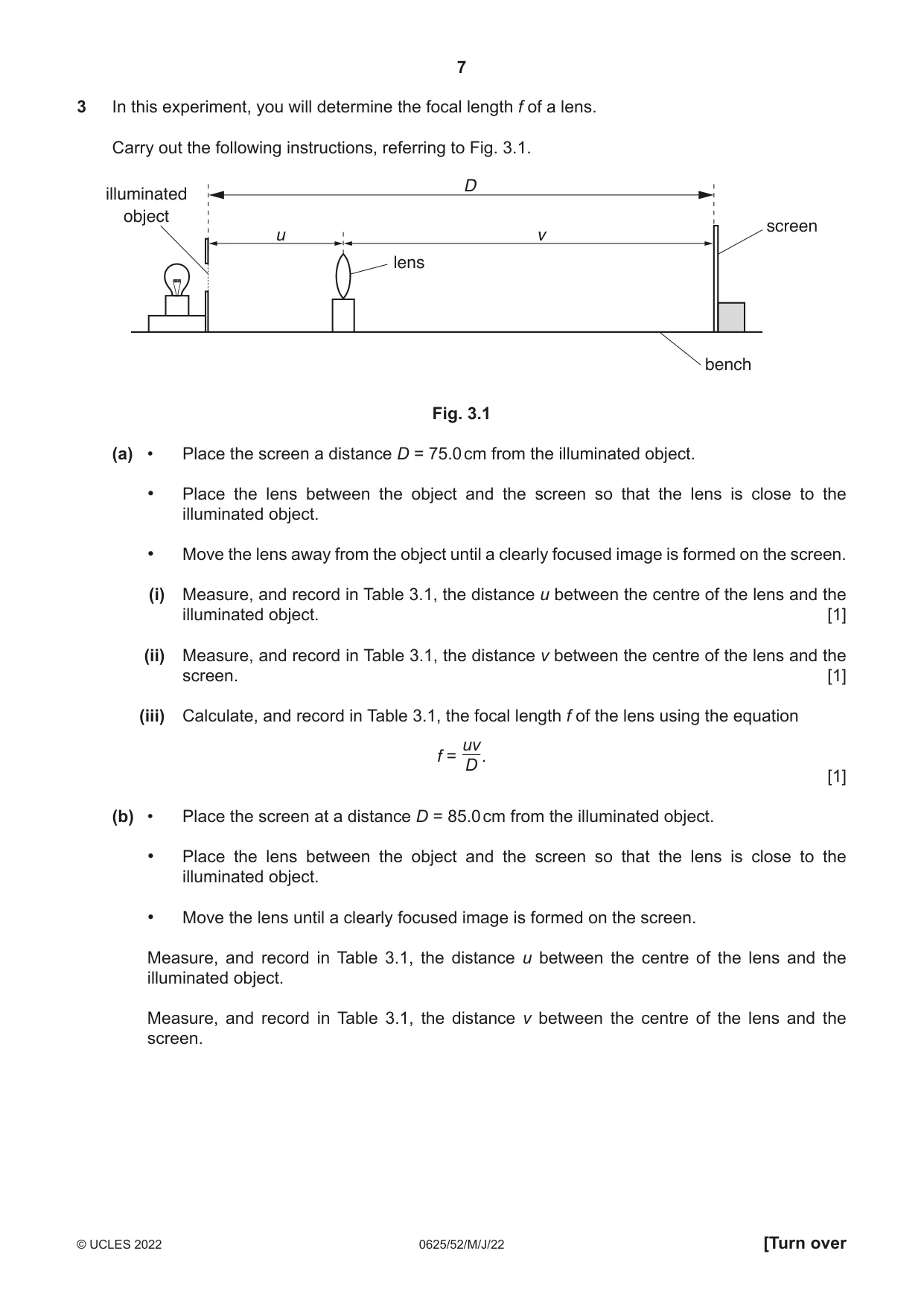 Cambridge IGCSE Physics 0625 2022 May/June Paper 5 · Variant 2 question paper, page 7 of 12