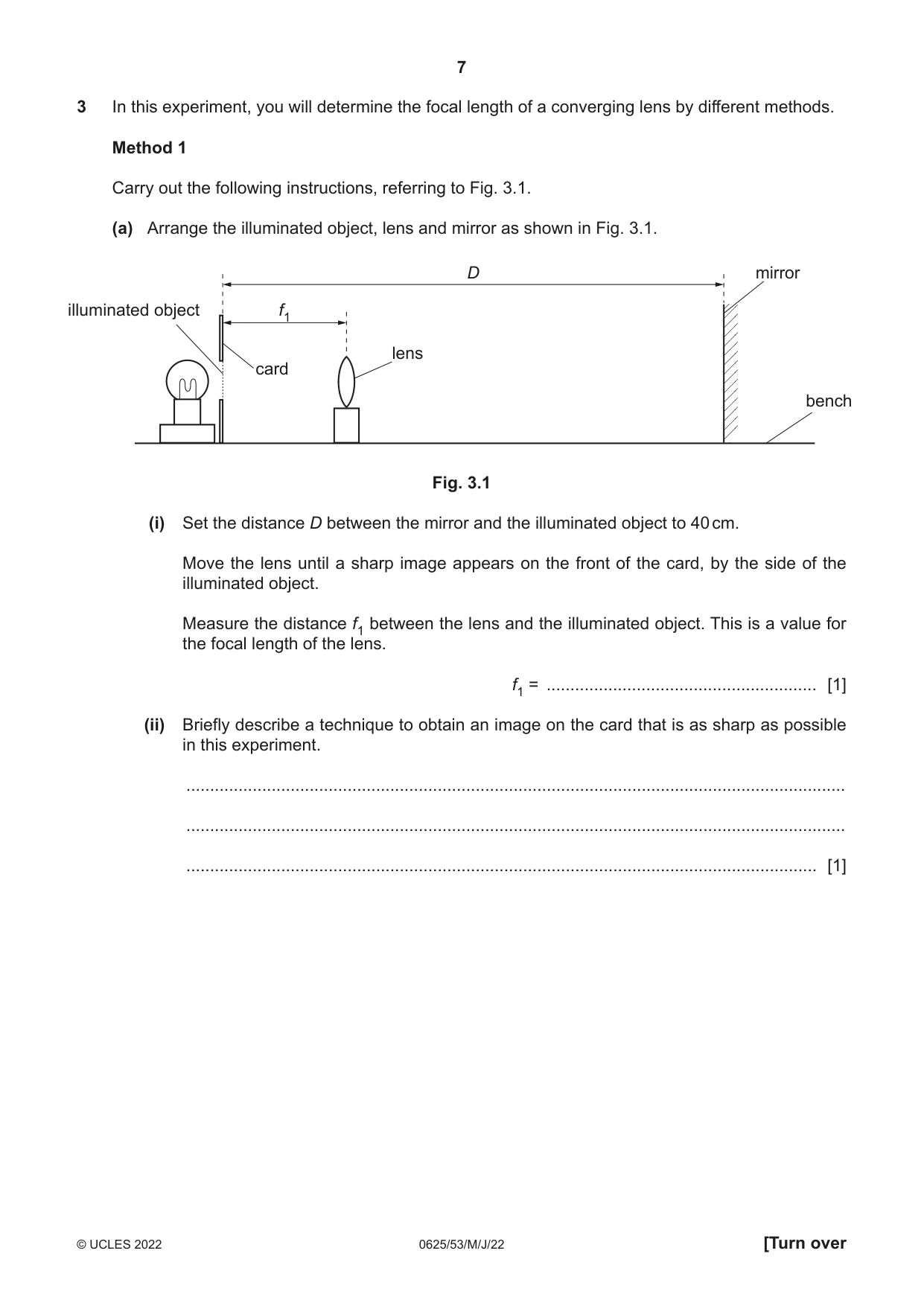 Cambridge IGCSE Physics 0625 2022 May/June Paper 5 · Variant 3 question paper, page 7 of 12