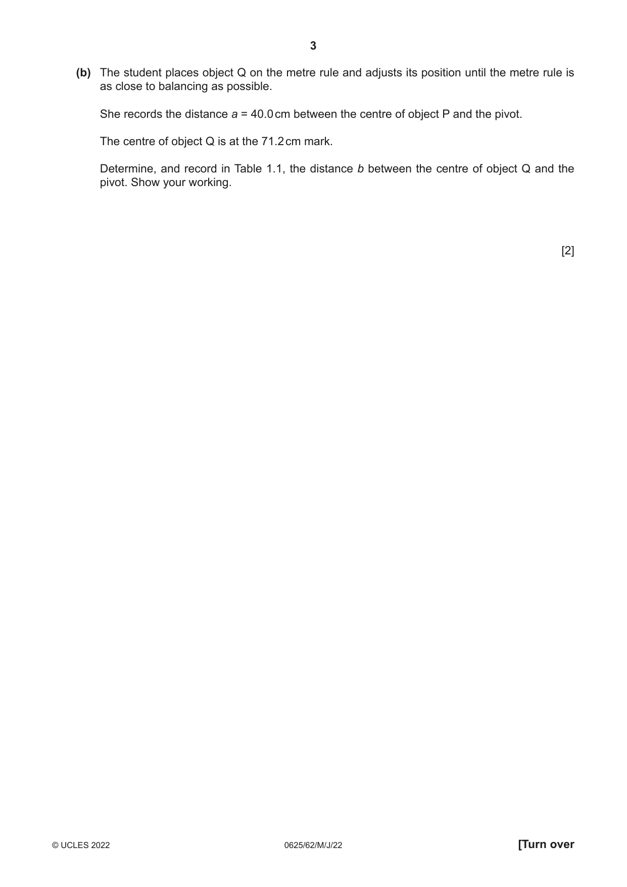Cambridge IGCSE Physics 0625 2022 May/June Paper 6 · Variant 2 question paper, page 3 of 12