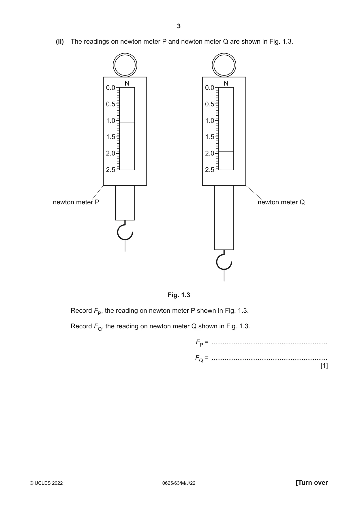 Cambridge IGCSE Physics 0625 2022 May/June Paper 6 · Variant 3 question paper, page 3 of 16