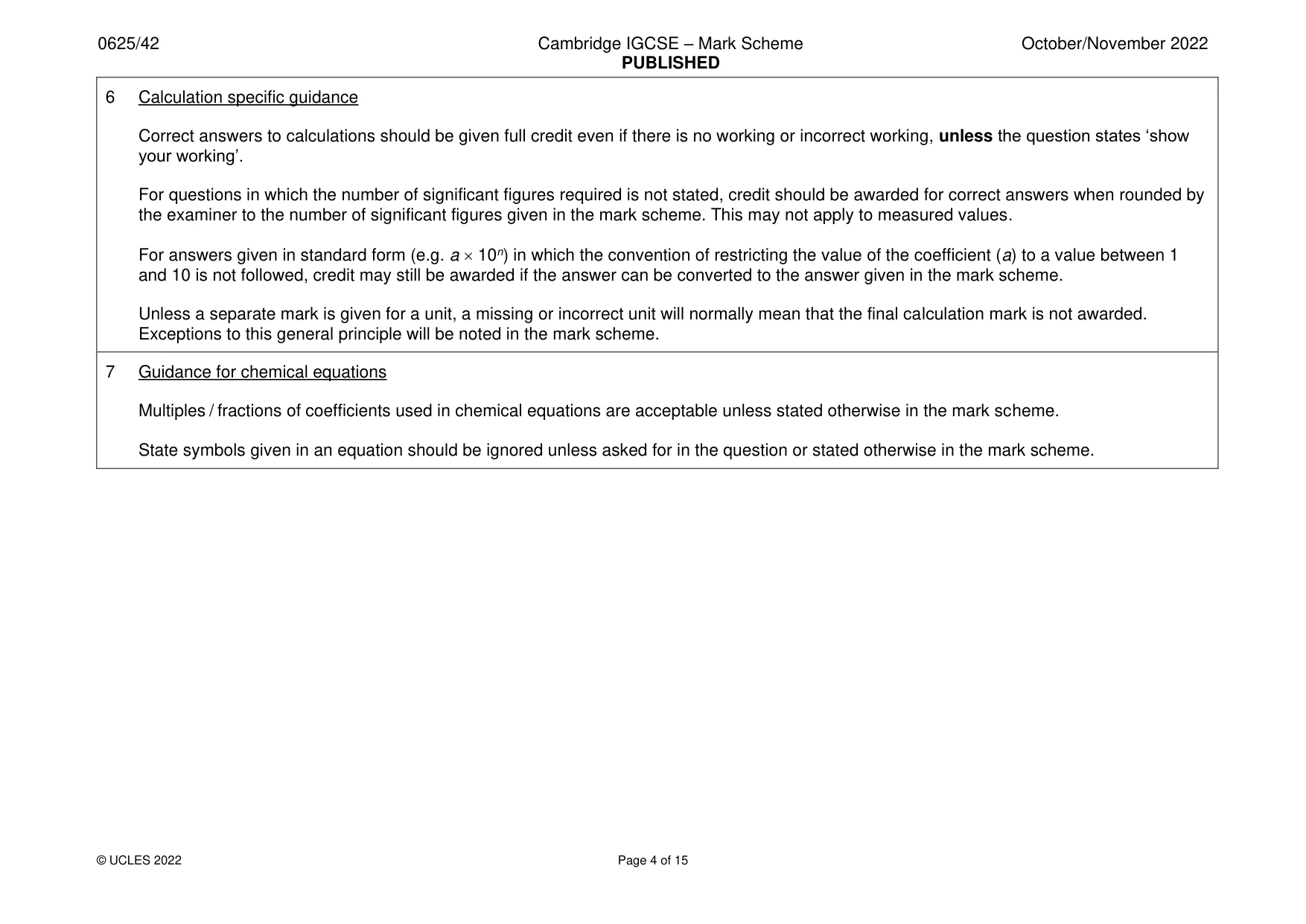 Mark scheme, page 4 of 15