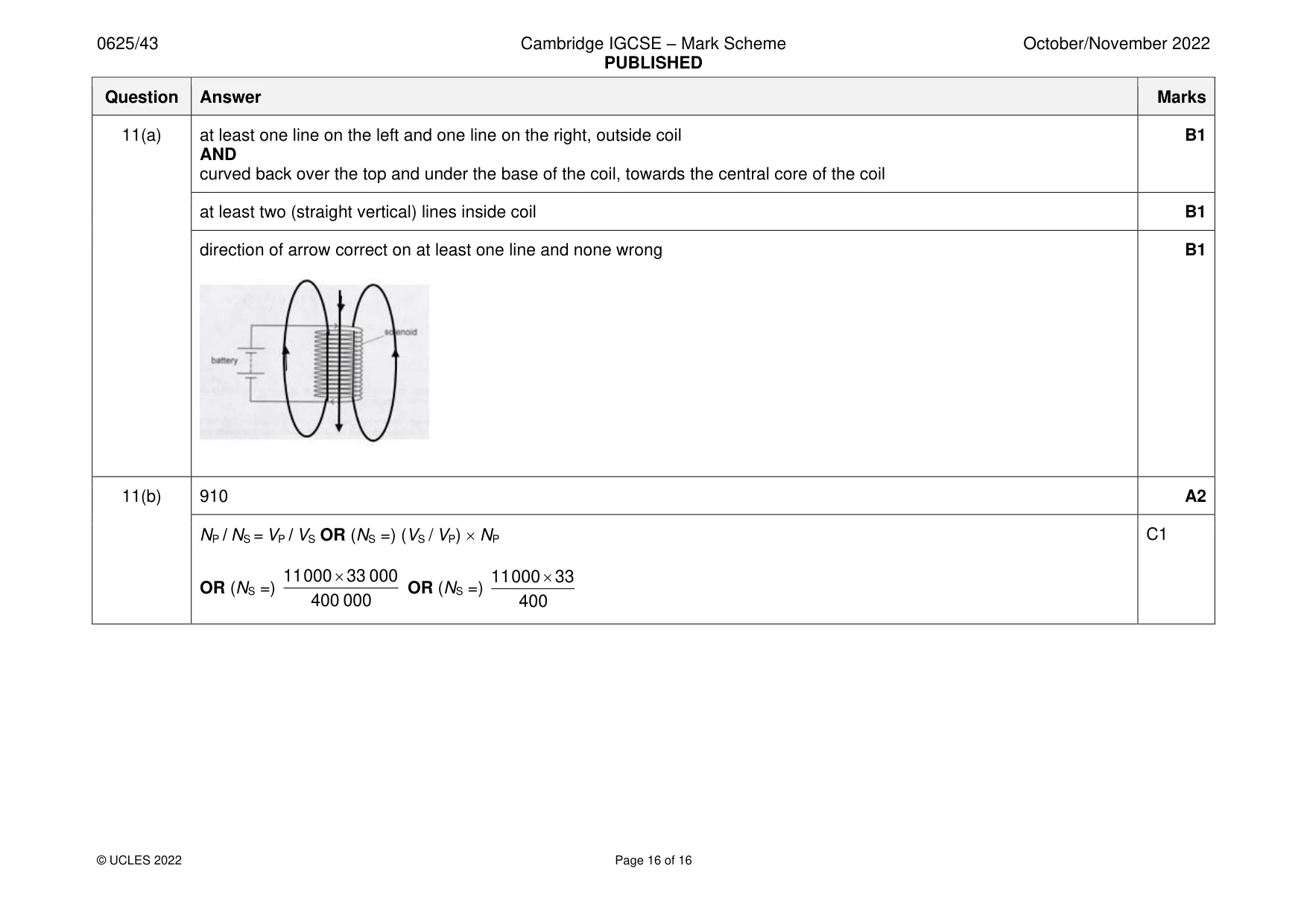 Mark scheme, page 16 of 16
