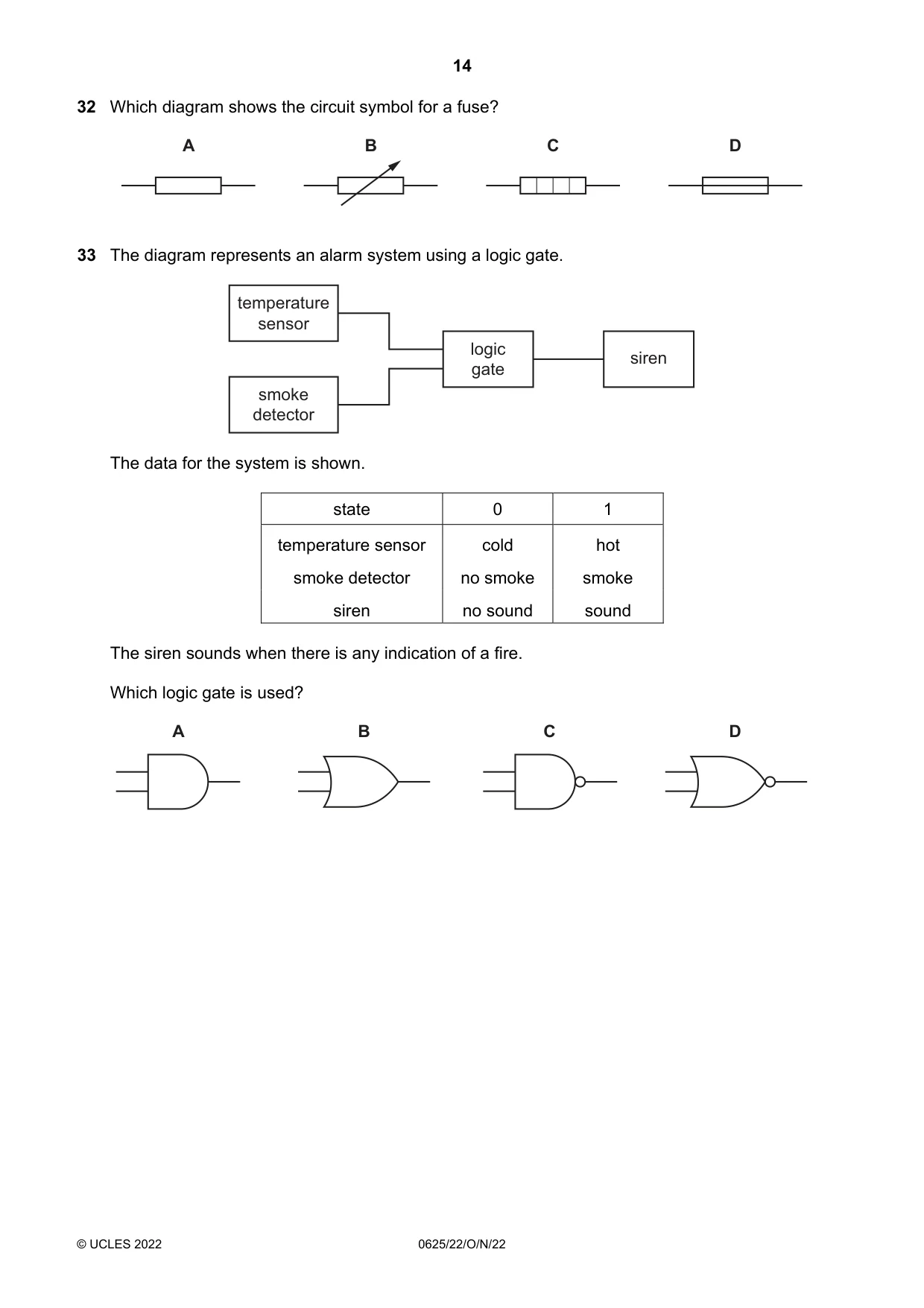 Cambridge IGCSE Physics 0625 2022 Oct/Nov Paper 2 · Variant 2 question paper, page 14 of 20