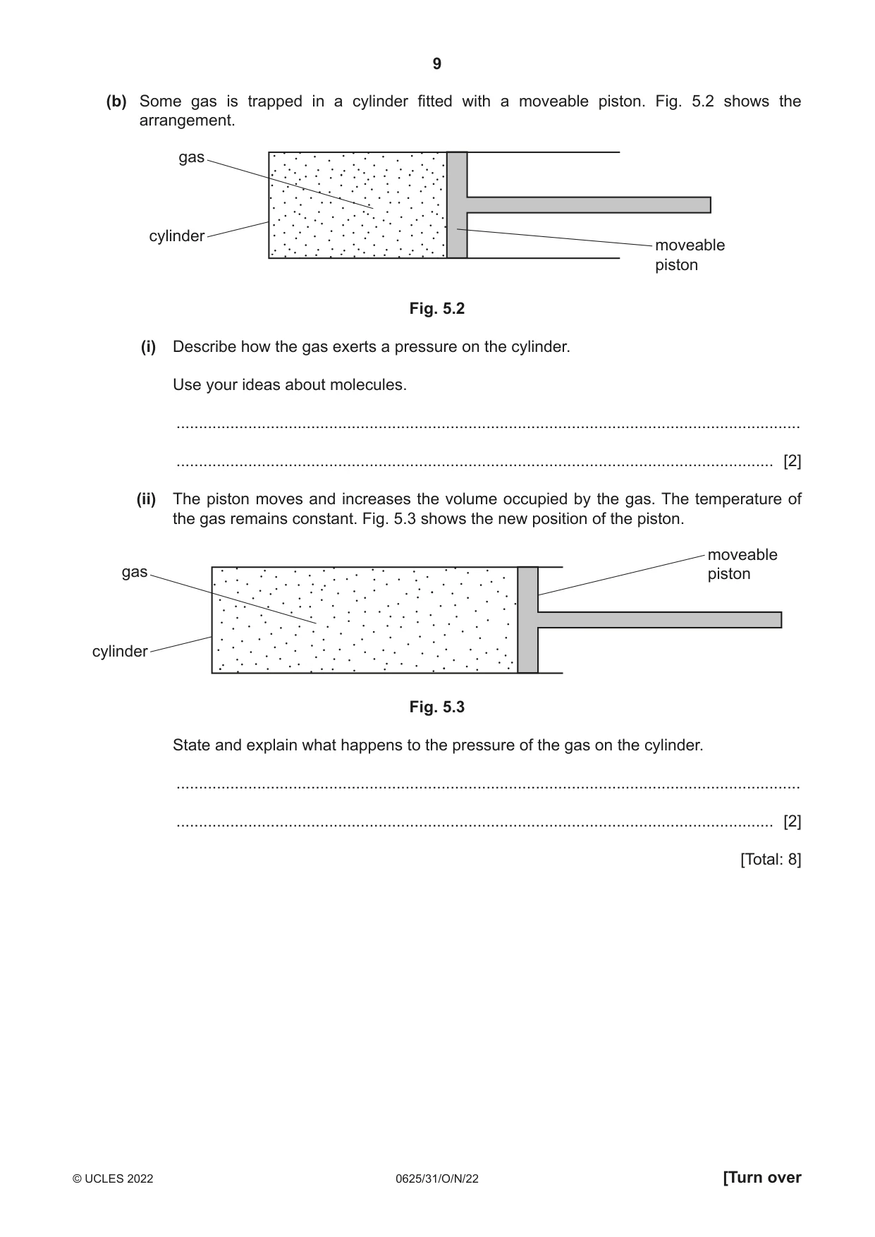 Cambridge IGCSE Physics 0625 2022 Oct/Nov Paper 3 · Variant 1 question paper, page 9 of 16