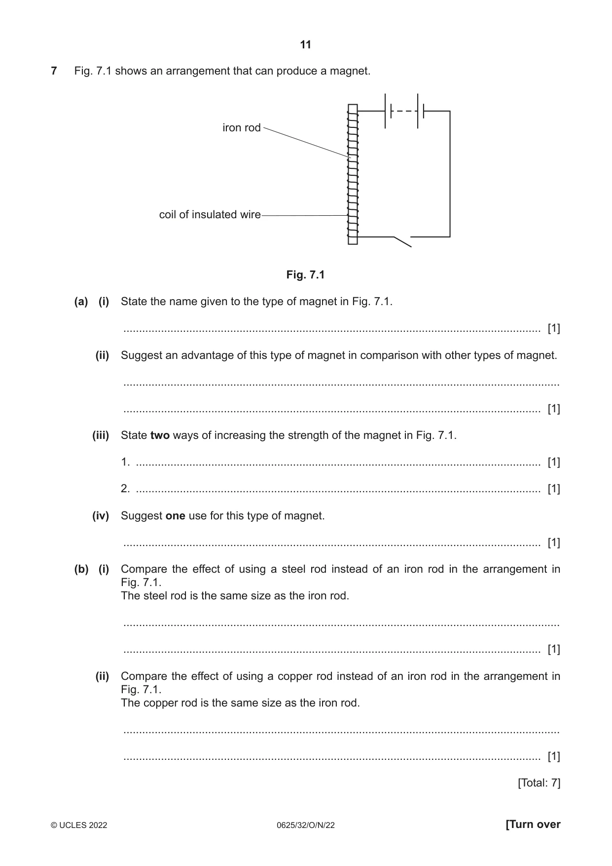 Cambridge IGCSE Physics 0625 2022 Oct/Nov Paper 3 · Variant 2 question paper, page 11 of 16