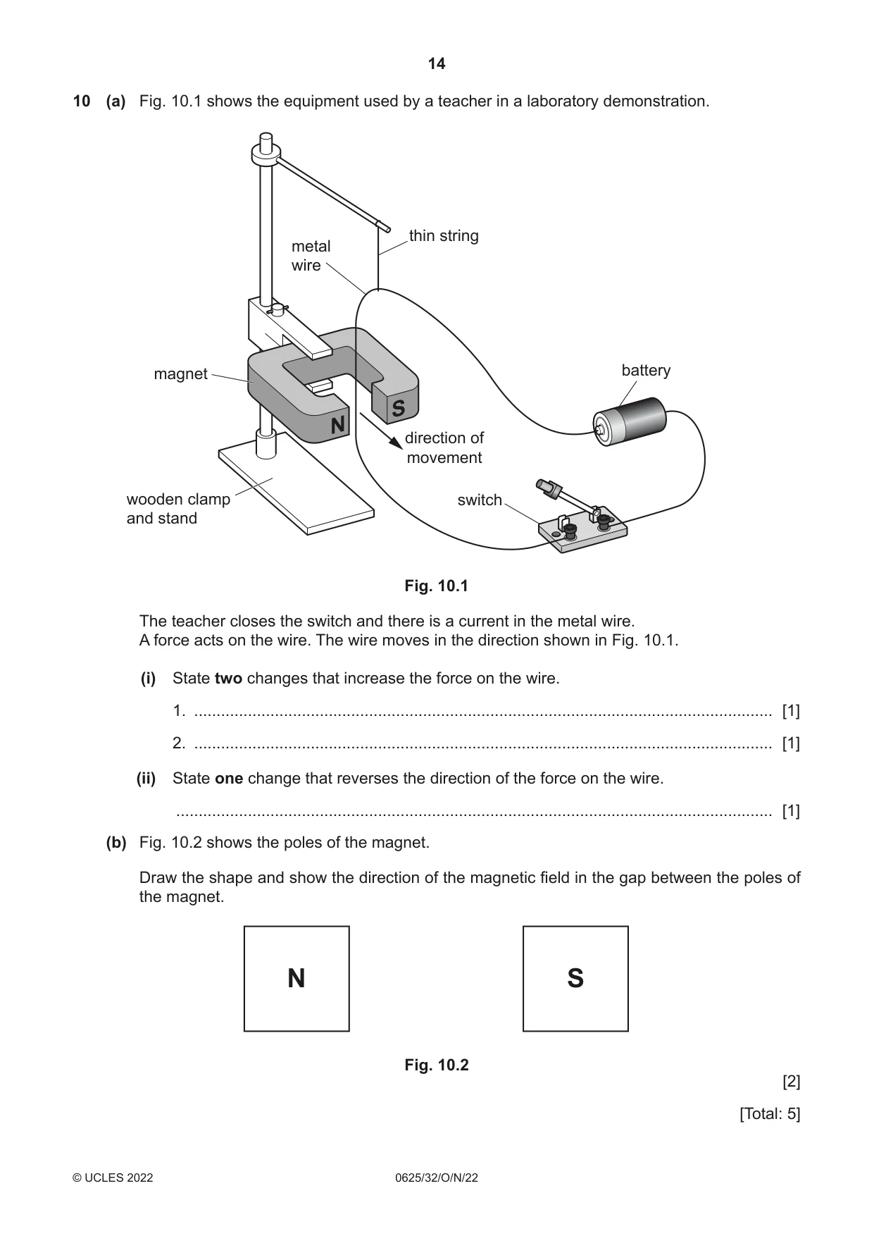 Cambridge IGCSE Physics 0625 2022 Oct/Nov Paper 3 · Variant 2 question paper, page 14 of 16