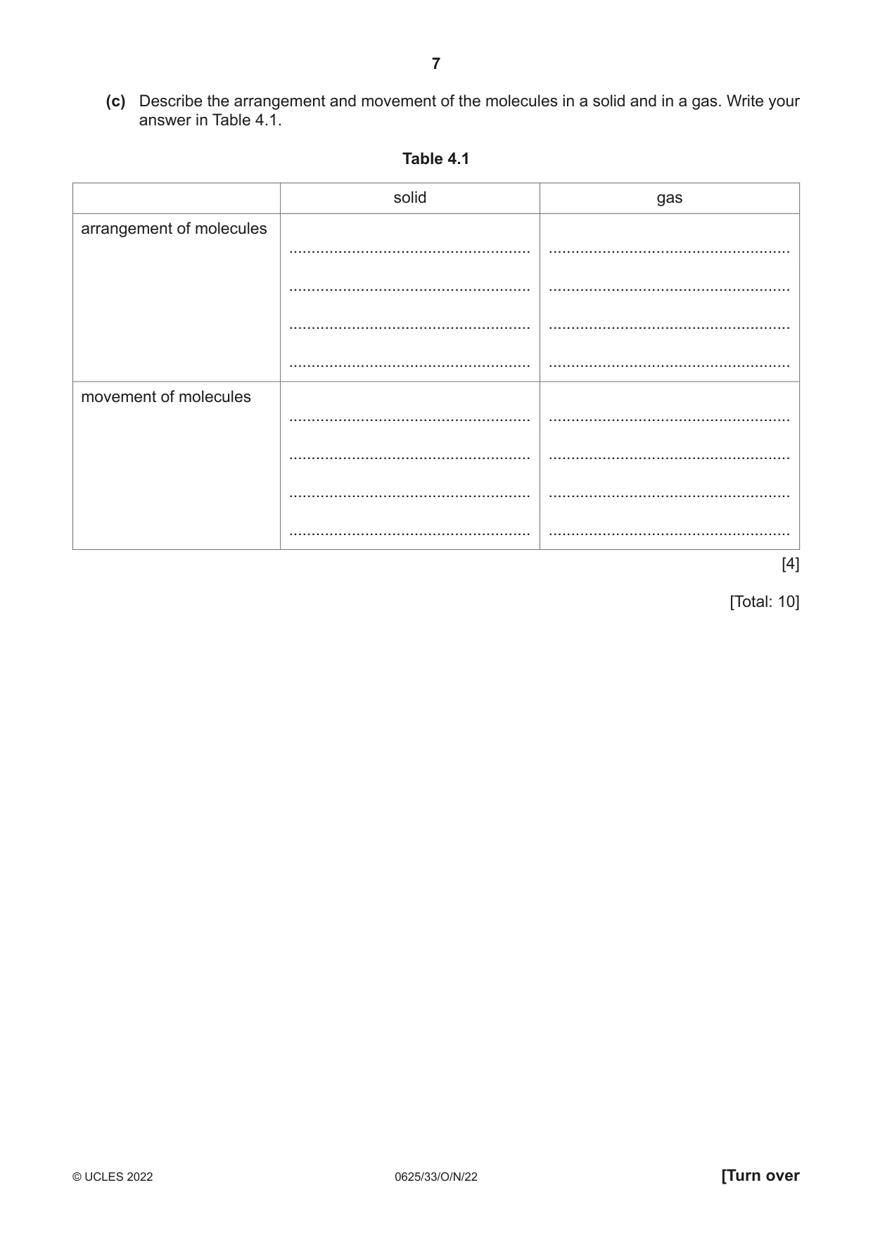Cambridge IGCSE Physics 0625 2022 Oct/Nov Paper 3 · Variant 3 question paper, page 7 of 16