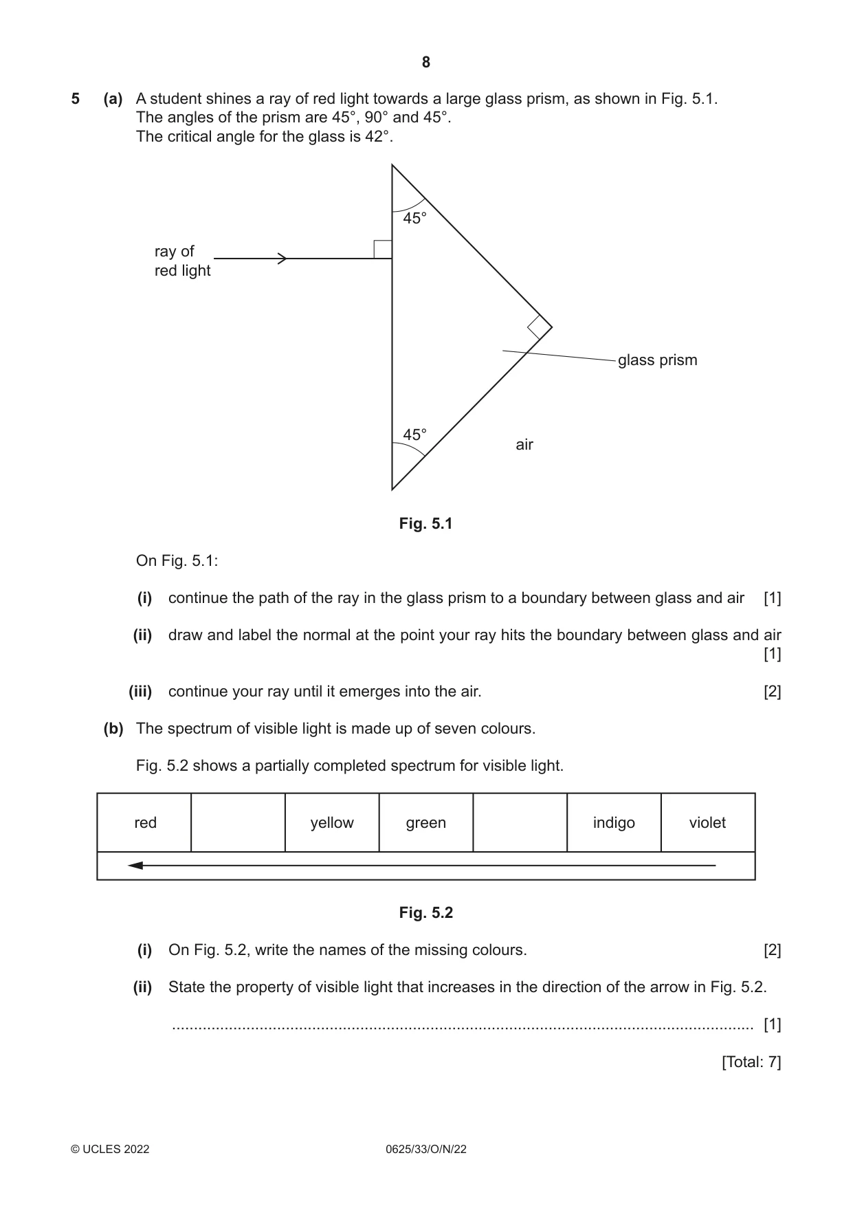 Cambridge IGCSE Physics 0625 2022 Oct/Nov Paper 3 · Variant 3 question paper, page 8 of 16