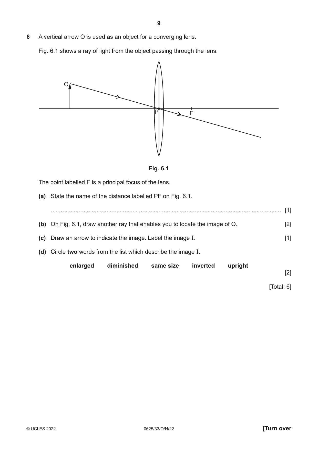 Cambridge IGCSE Physics 0625 2022 Oct/Nov Paper 3 · Variant 3 question paper, page 9 of 16