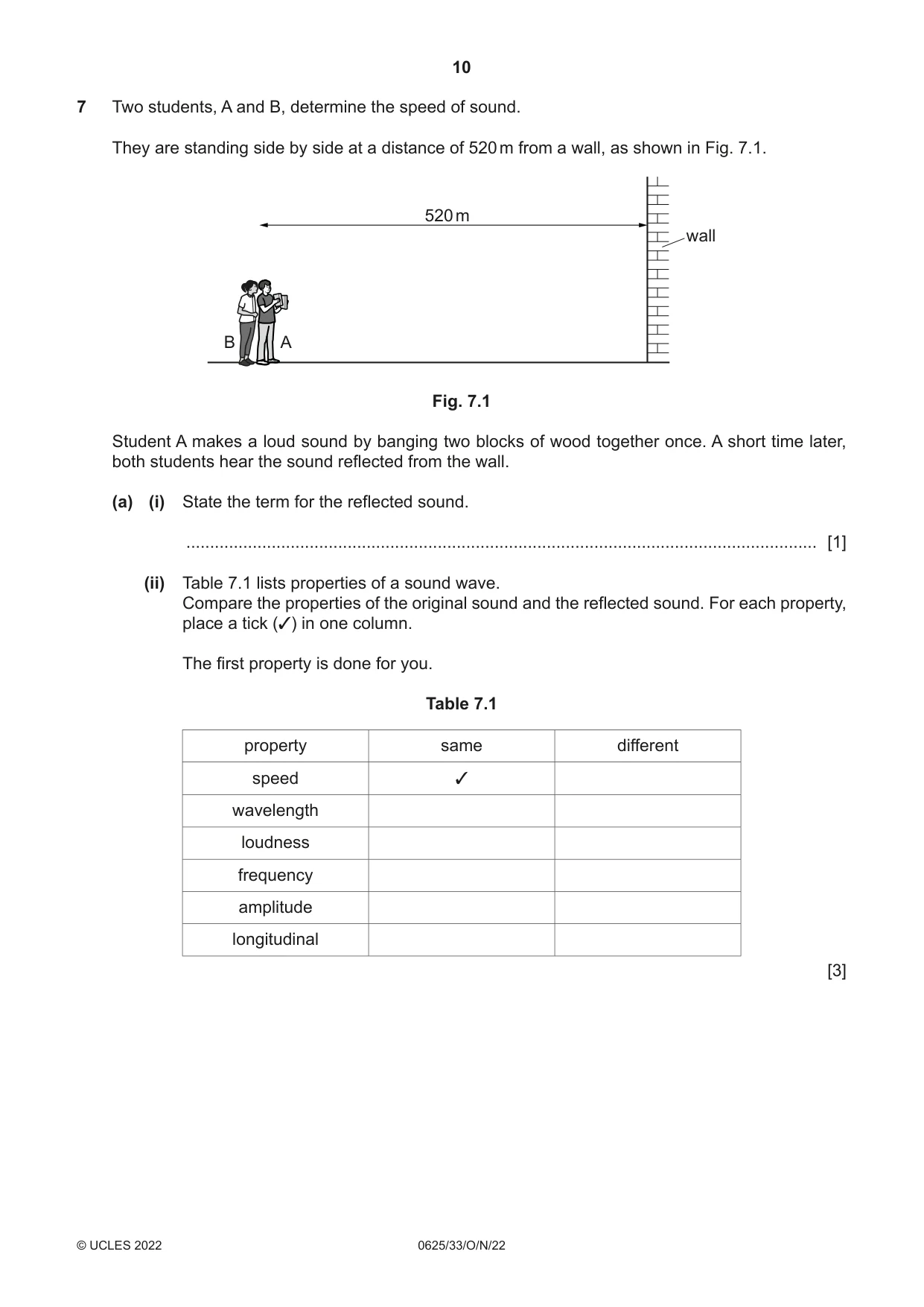 Cambridge IGCSE Physics 0625 2022 Oct/Nov Paper 3 · Variant 3 question paper, page 10 of 16