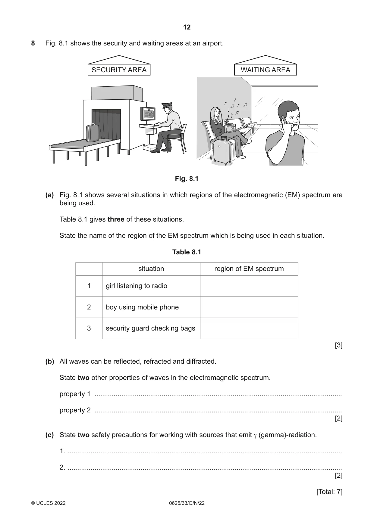 Cambridge IGCSE Physics 0625 2022 Oct/Nov Paper 3 · Variant 3 question paper, page 12 of 16