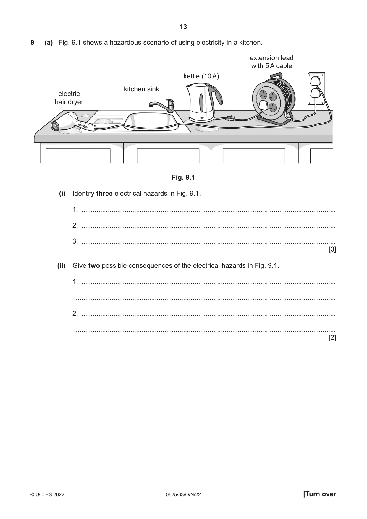 Cambridge IGCSE Physics 0625 2022 Oct/Nov Paper 3 · Variant 3 question paper, page 13 of 16