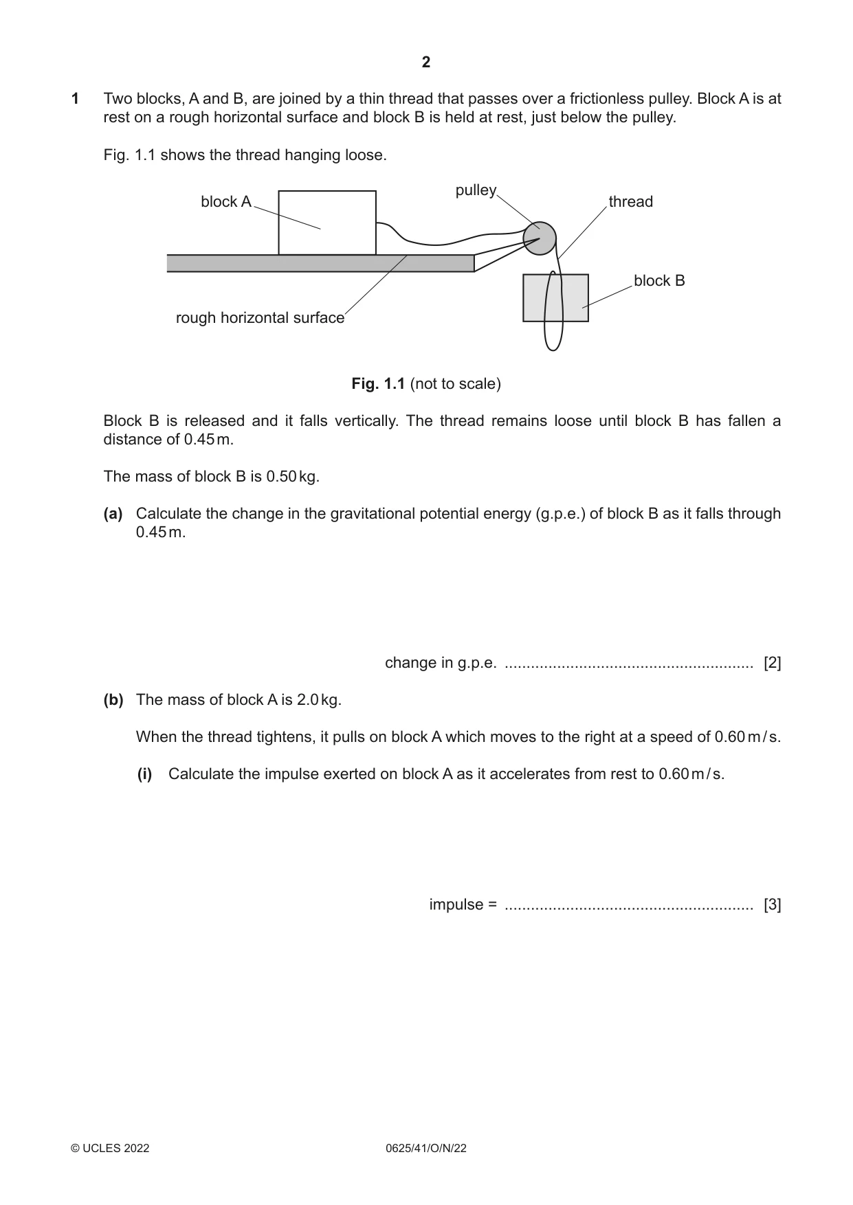Cambridge IGCSE Physics 0625 2022 Oct/Nov Paper 4 · Variant 1 question paper, page 2 of 20
