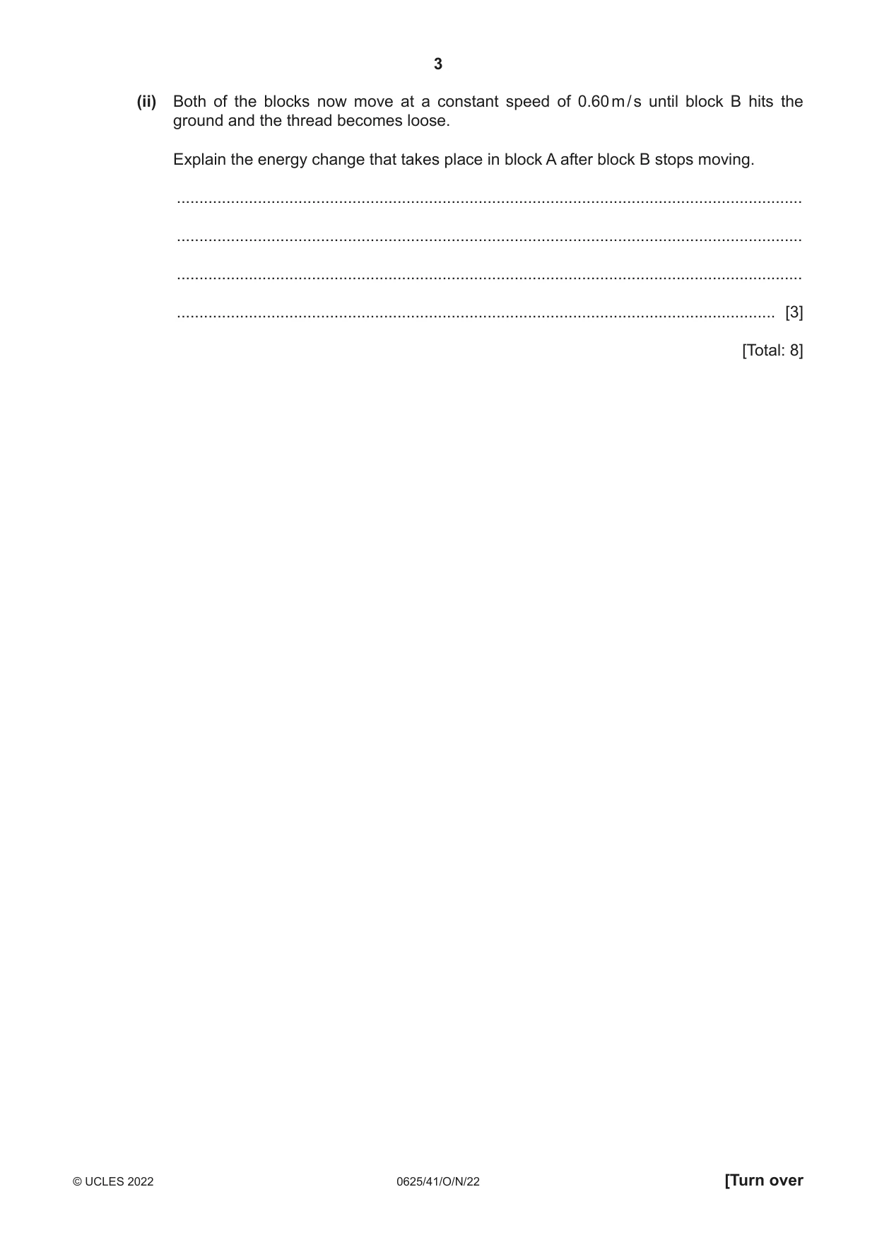 Cambridge IGCSE Physics 0625 2022 Oct/Nov Paper 4 · Variant 1 question paper, page 3 of 20