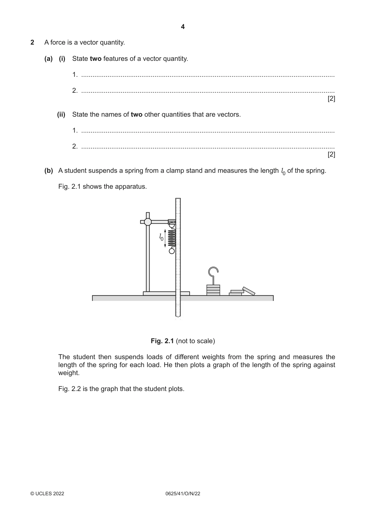 Cambridge IGCSE Physics 0625 2022 Oct/Nov Paper 4 · Variant 1 question paper, page 4 of 20
