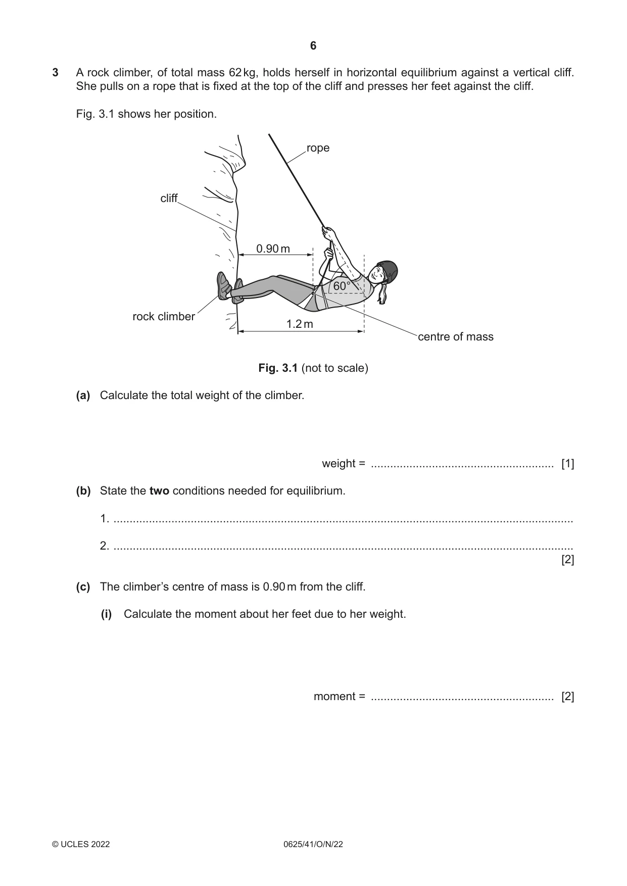Cambridge IGCSE Physics 0625 2022 Oct/Nov Paper 4 · Variant 1 question paper, page 6 of 20