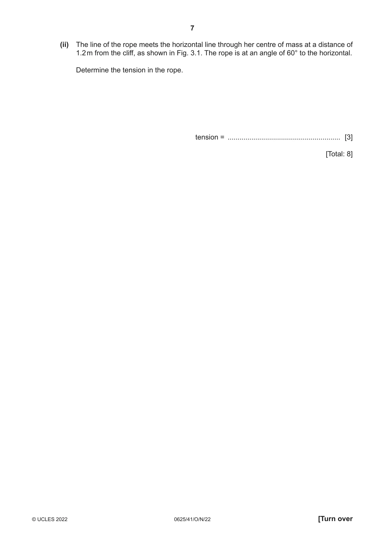 Cambridge IGCSE Physics 0625 2022 Oct/Nov Paper 4 · Variant 1 question paper, page 7 of 20