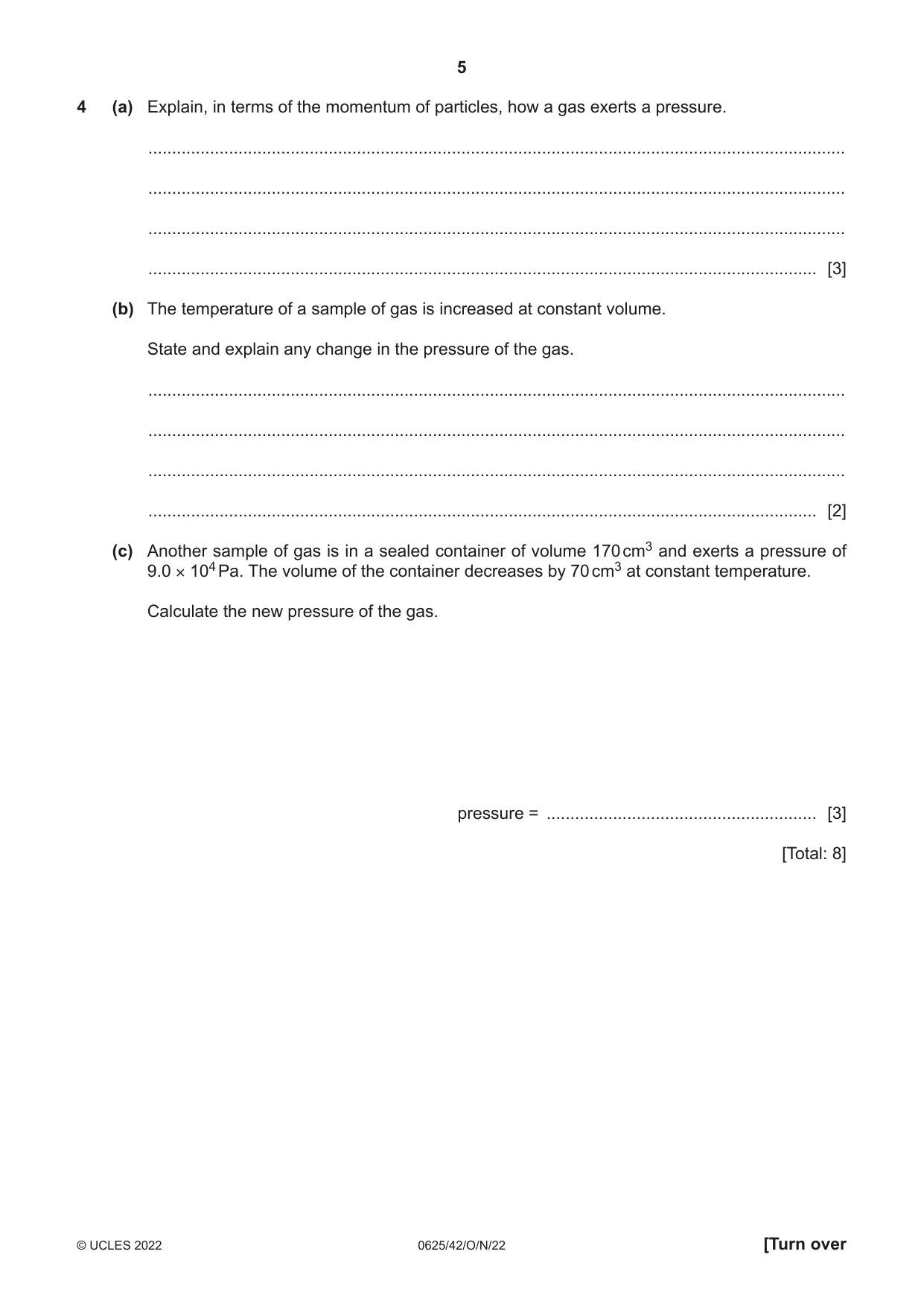 Cambridge IGCSE Physics 0625 2022 Oct/Nov Paper 4 · Variant 2 question paper, page 5 of 16
