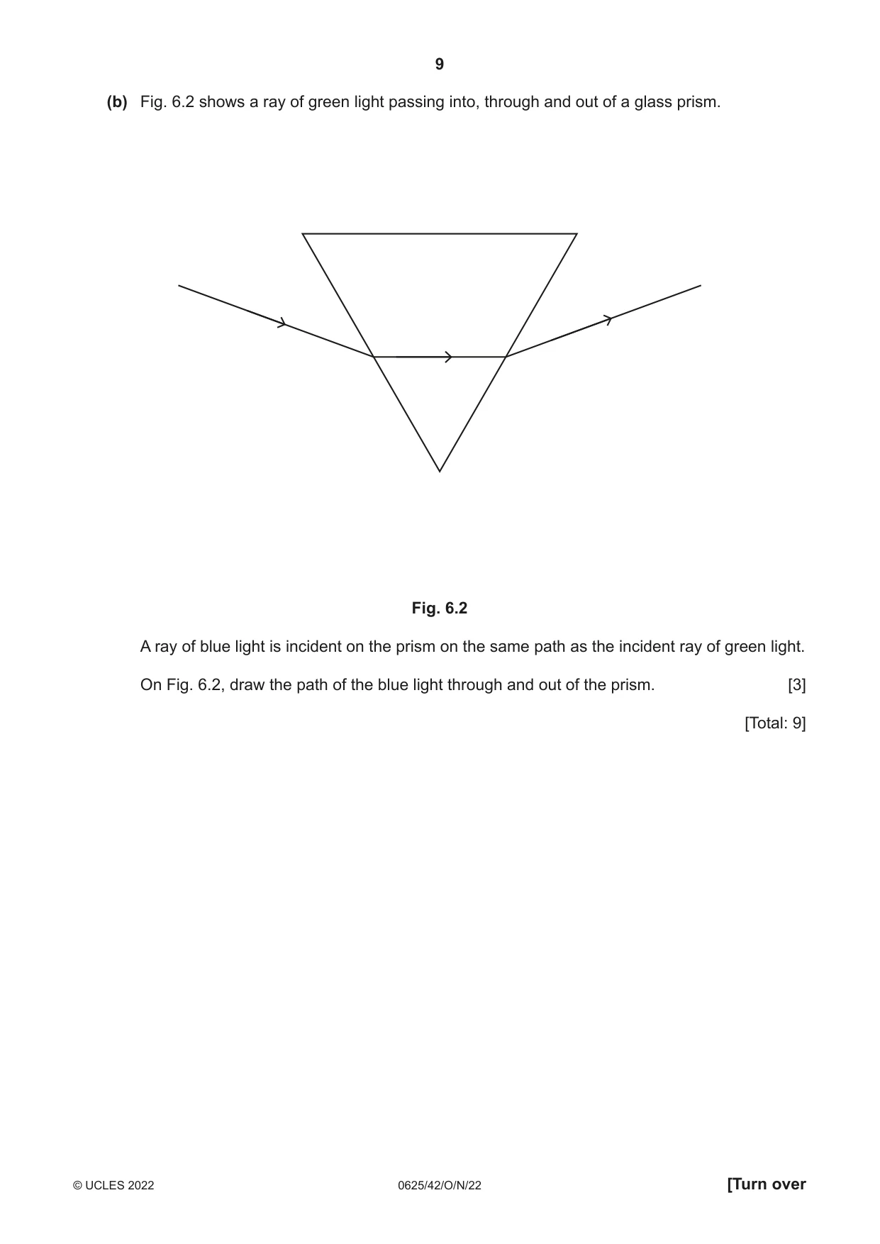 Cambridge IGCSE Physics 0625 2022 Oct/Nov Paper 4 · Variant 2 question paper, page 9 of 16