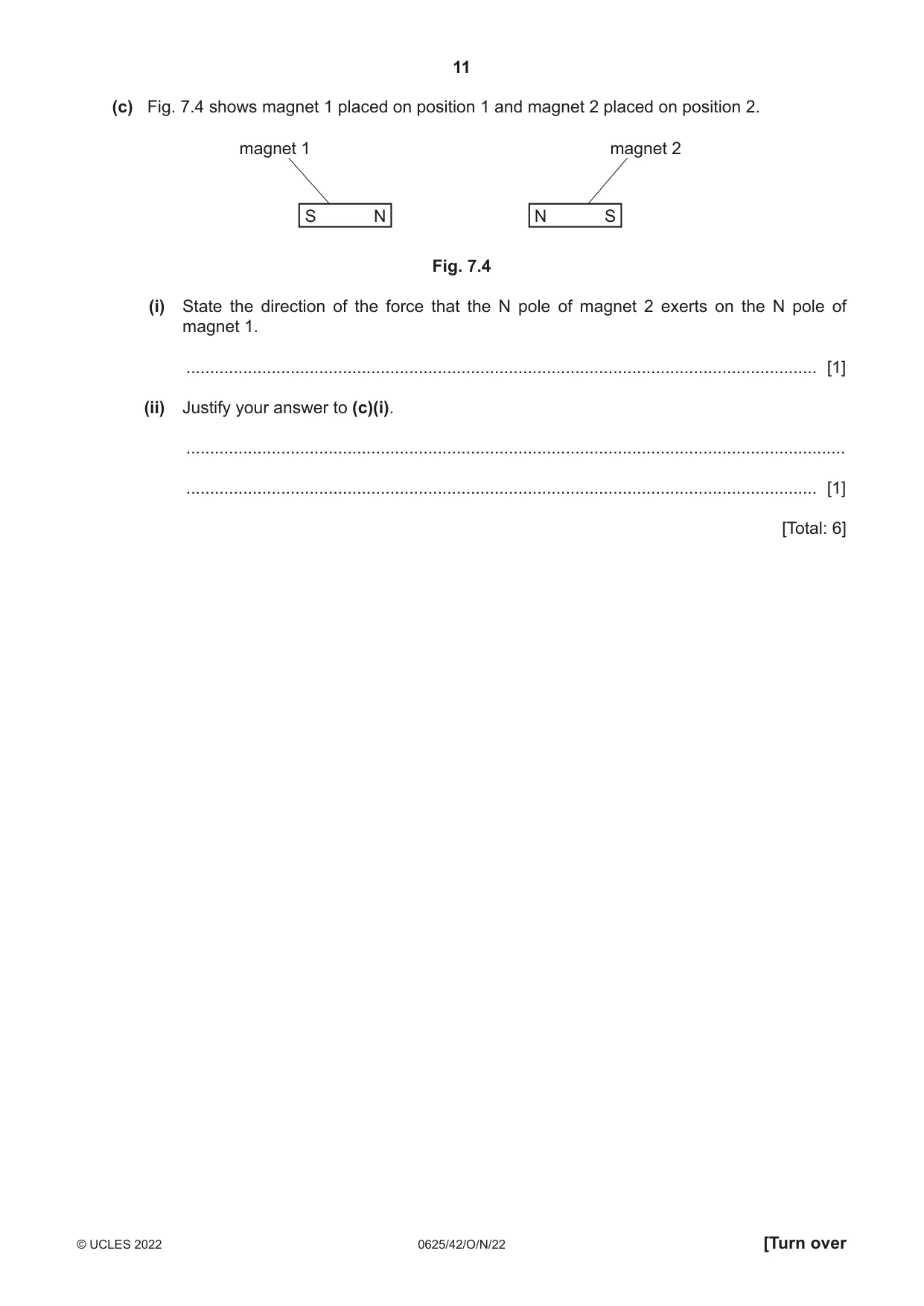 Cambridge IGCSE Physics 0625 2022 Oct/Nov Paper 4 · Variant 2 question paper, page 11 of 16