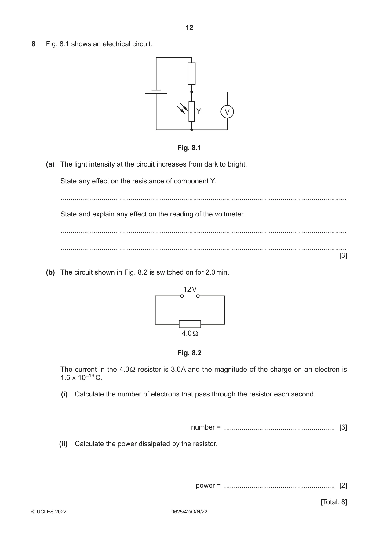 Cambridge IGCSE Physics 0625 2022 Oct/Nov Paper 4 · Variant 2 question paper, page 12 of 16