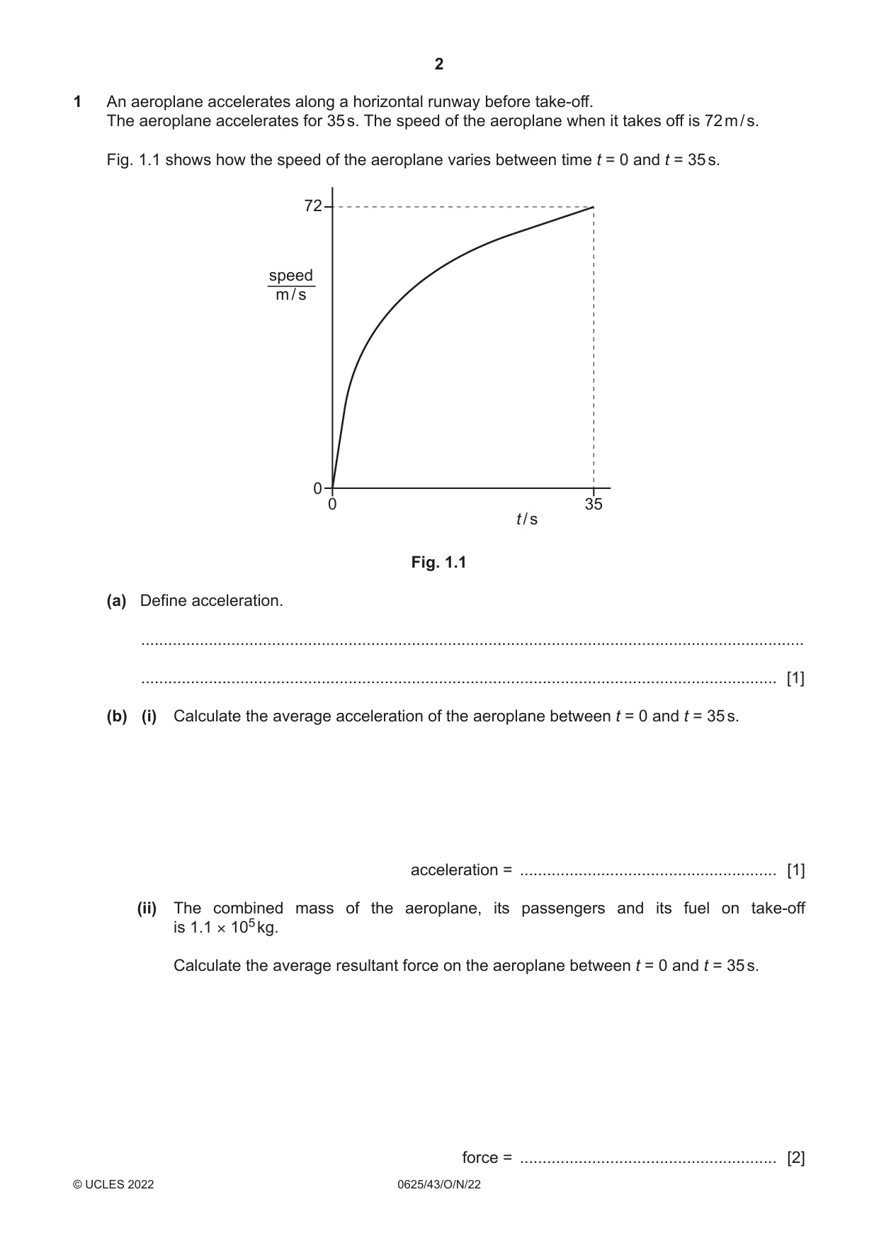 Cambridge IGCSE Physics 0625 2022 Oct/Nov Paper 4 · Variant 3 question paper, page 2 of 16