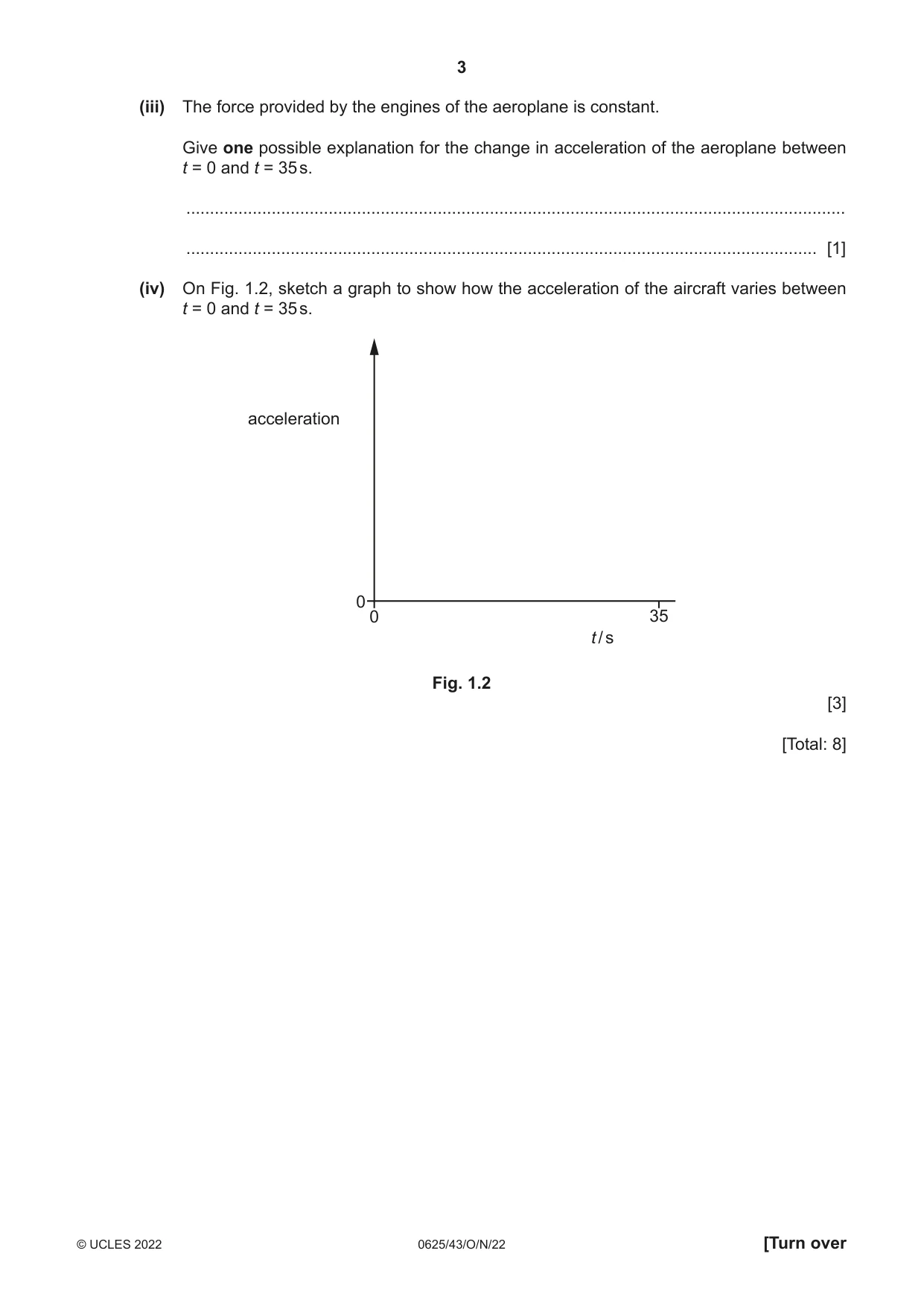 Cambridge IGCSE Physics 0625 2022 Oct/Nov Paper 4 · Variant 3 question paper, page 3 of 16