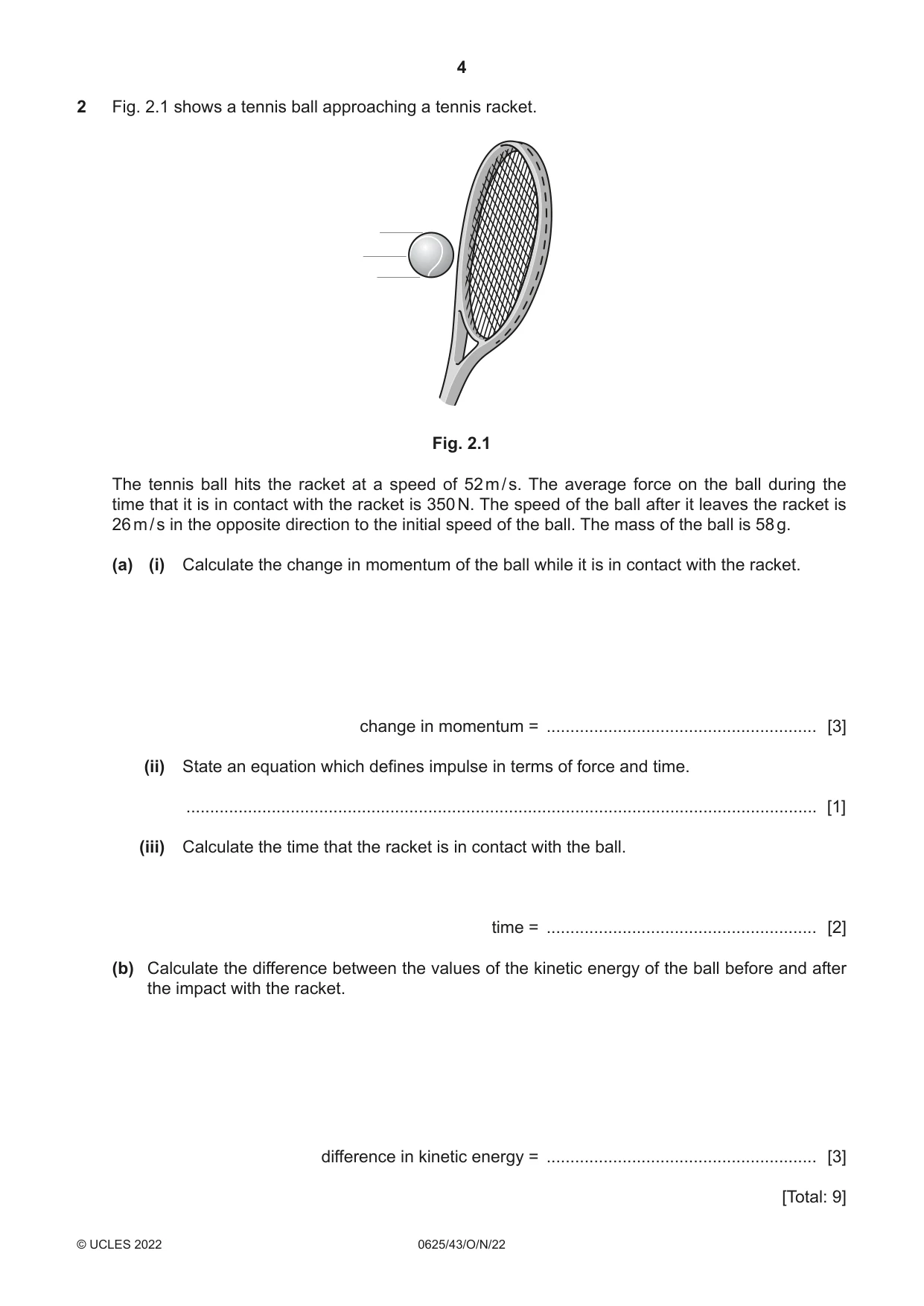 Cambridge IGCSE Physics 0625 2022 Oct/Nov Paper 4 · Variant 3 question paper, page 4 of 16