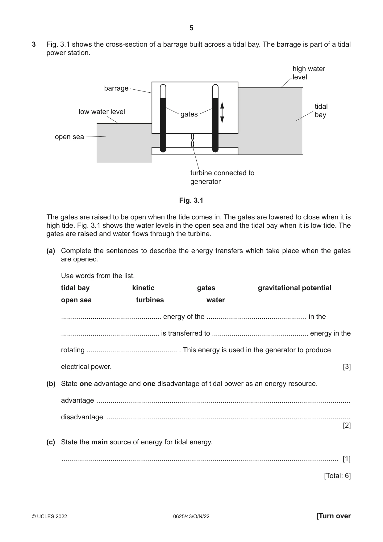Cambridge IGCSE Physics 0625 2022 Oct/Nov Paper 4 · Variant 3 question paper, page 5 of 16
