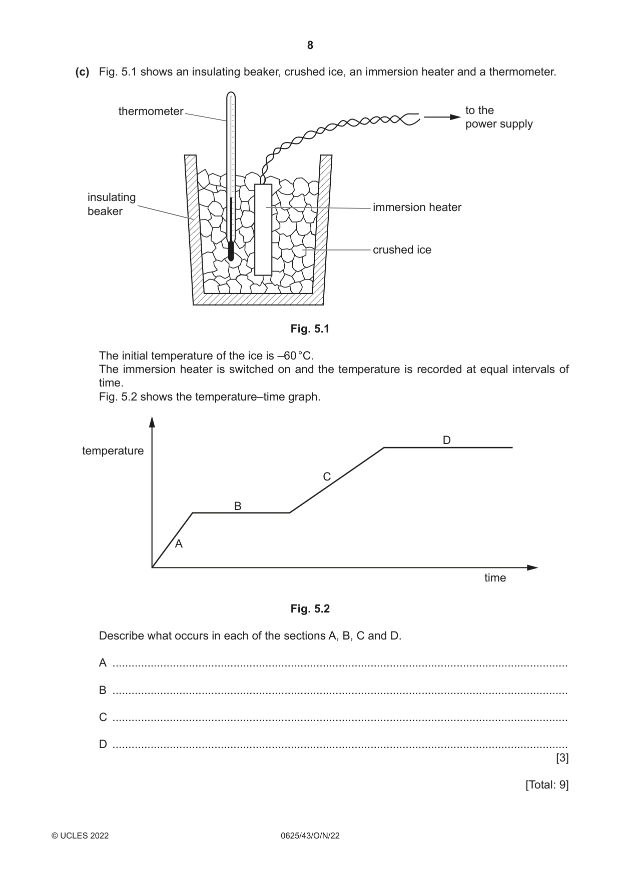 Cambridge IGCSE Physics 0625 2022 Oct/Nov Paper 4 · Variant 3 question paper, page 8 of 16