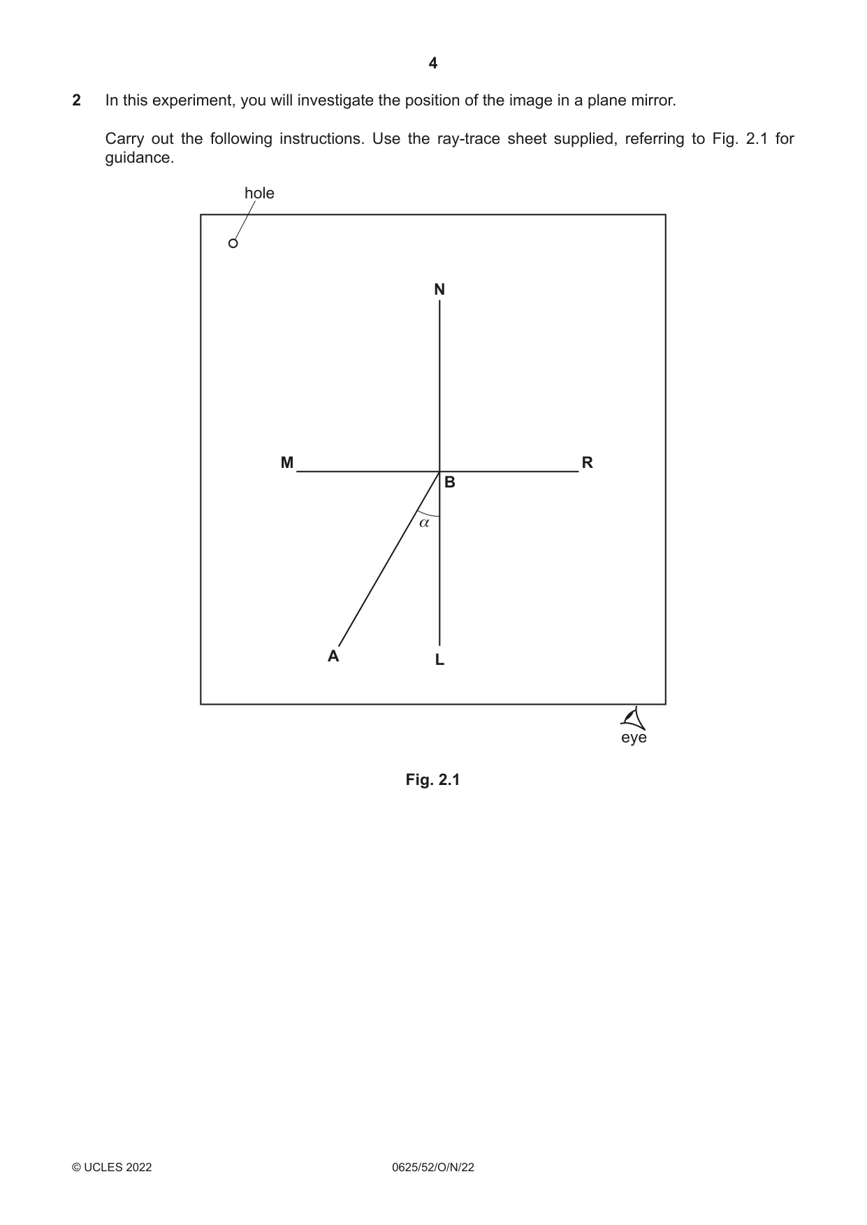Cambridge IGCSE Physics 0625 2022 Oct/Nov Paper 5 · Variant 2 question paper, page 4 of 12