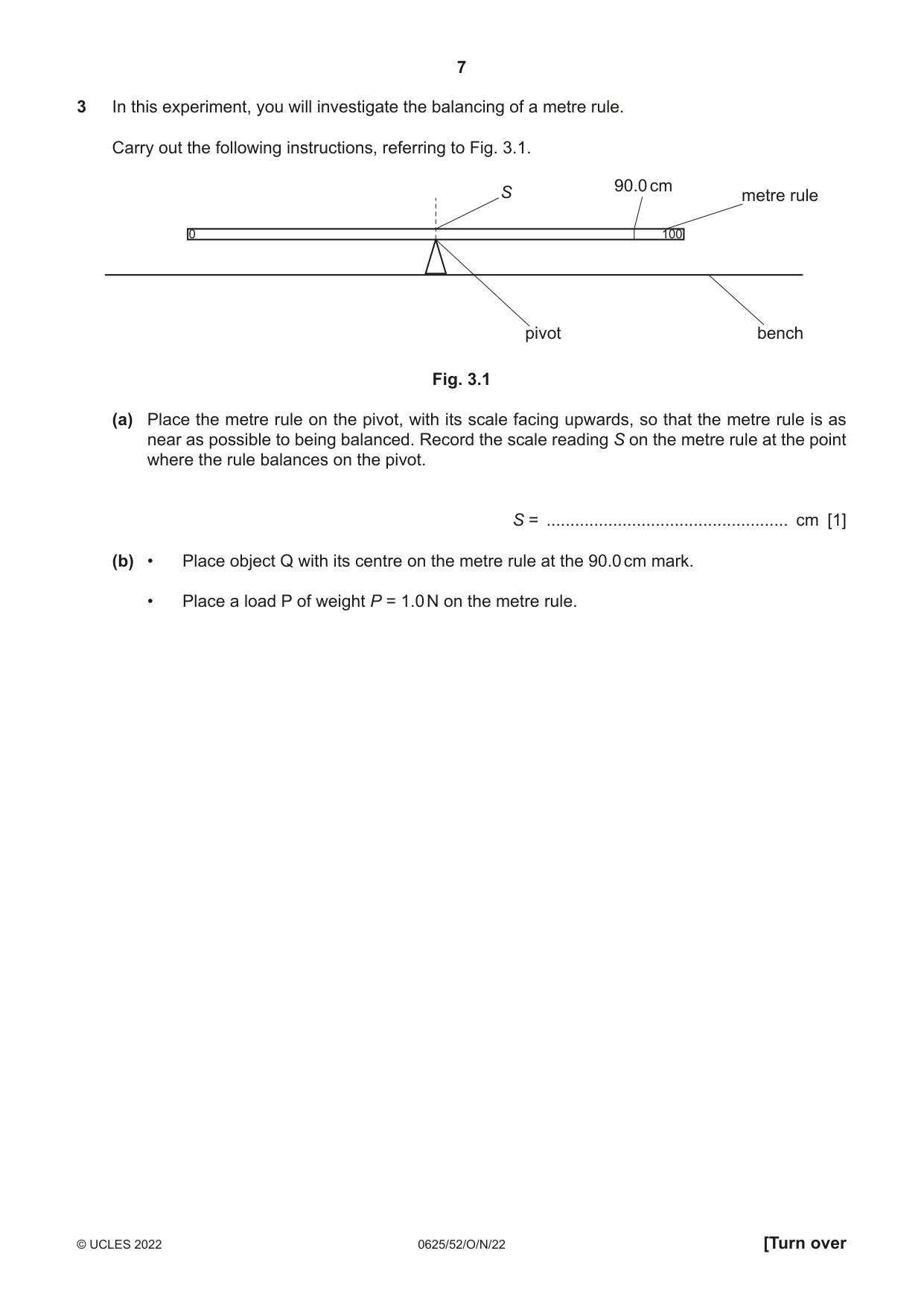 Cambridge IGCSE Physics 0625 2022 Oct/Nov Paper 5 · Variant 2 question paper, page 7 of 12
