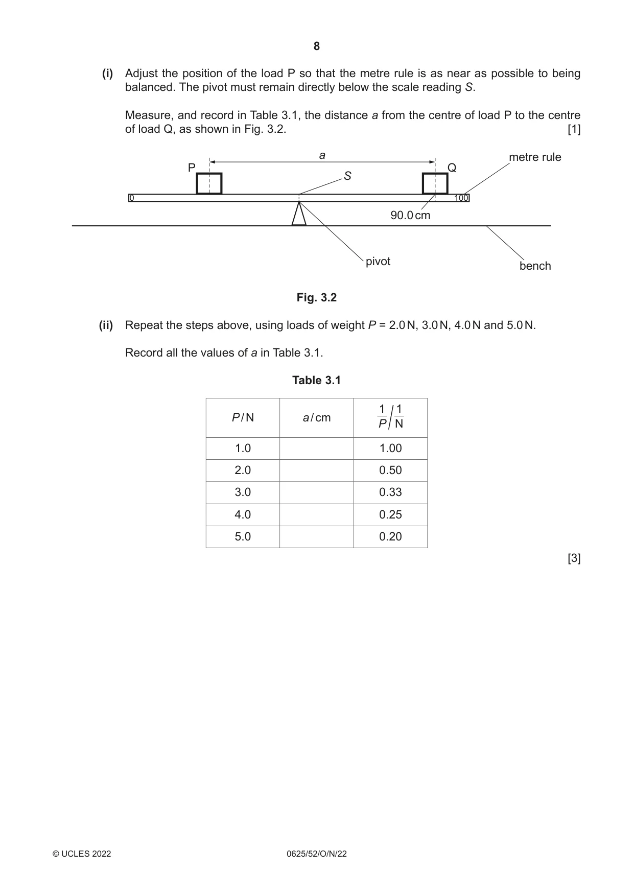 Cambridge IGCSE Physics 0625 2022 Oct/Nov Paper 5 · Variant 2 question paper, page 8 of 12