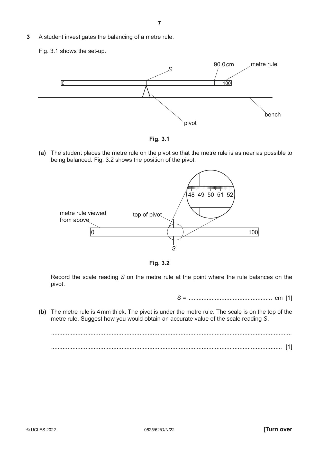 Cambridge IGCSE Physics 0625 2022 Oct/Nov Paper 6 · Variant 2 question paper, page 7 of 12
