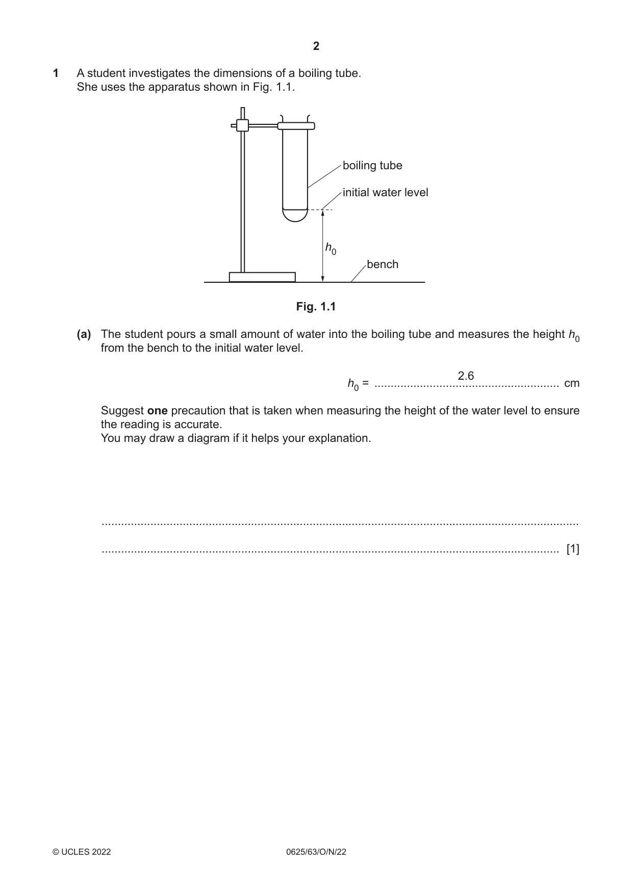 Cambridge IGCSE Physics 0625 2022 Oct/Nov Paper 6 · Variant 3 question paper, page 2 of 16