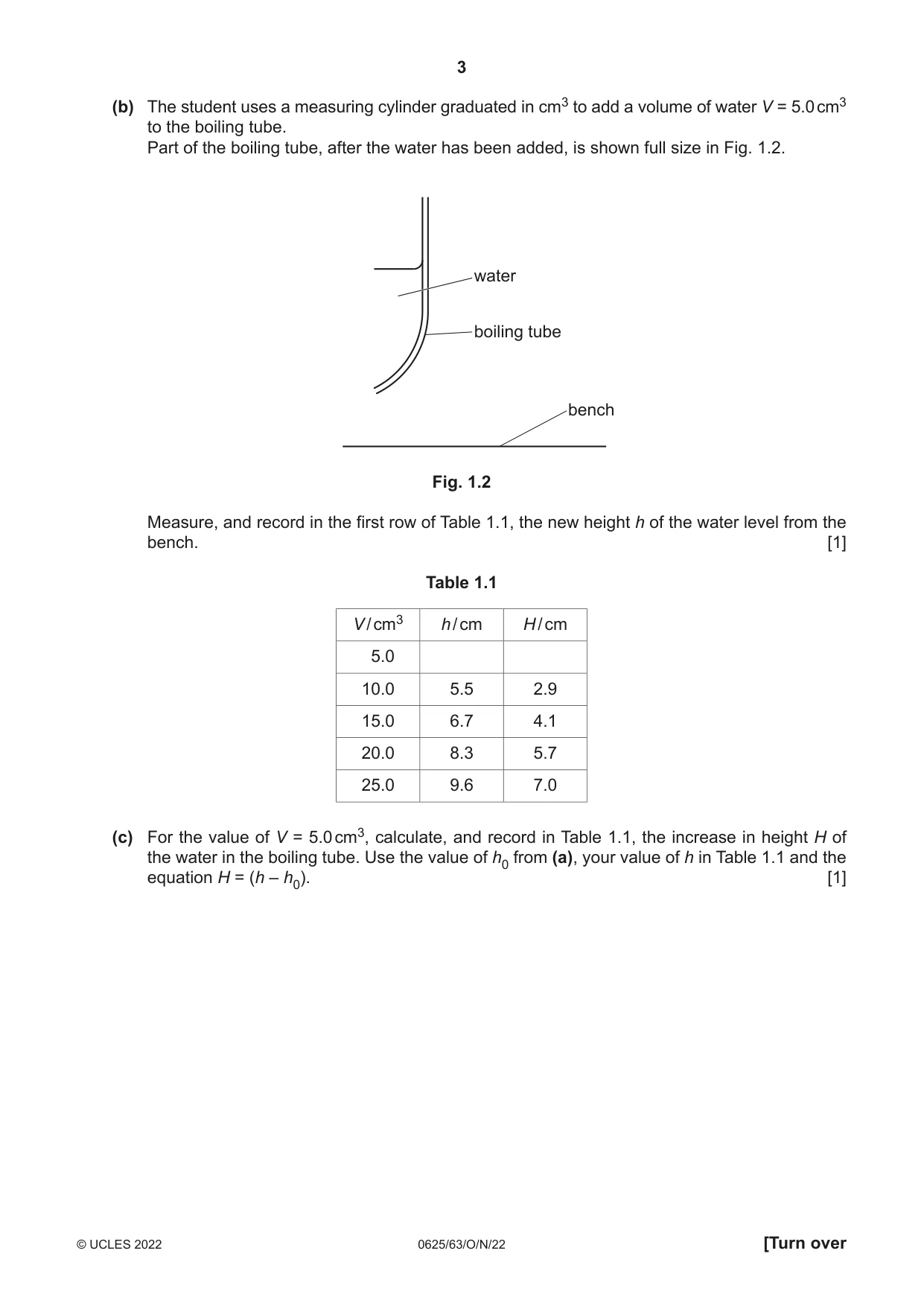 Cambridge IGCSE Physics 0625 2022 Oct/Nov Paper 6 · Variant 3 question paper, page 3 of 16